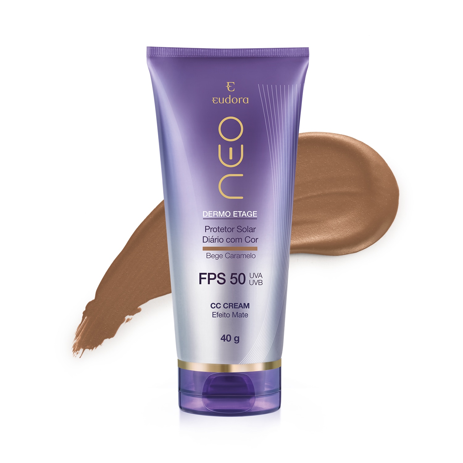 CC Cream Protetor Solar FPS50 Bege Caramelo 40g 1