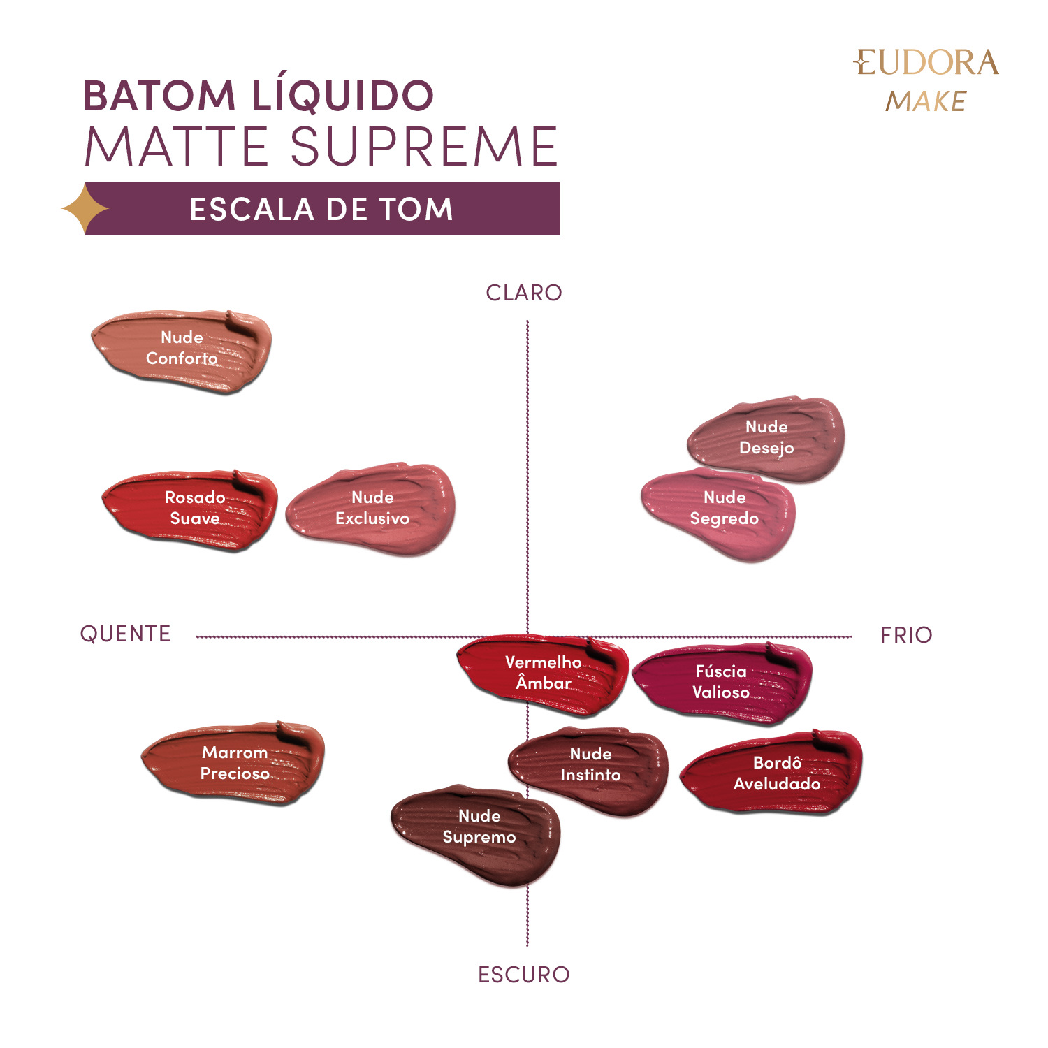 Batom Líquido Matte Supreme Bordô Aveludado 4,0ml