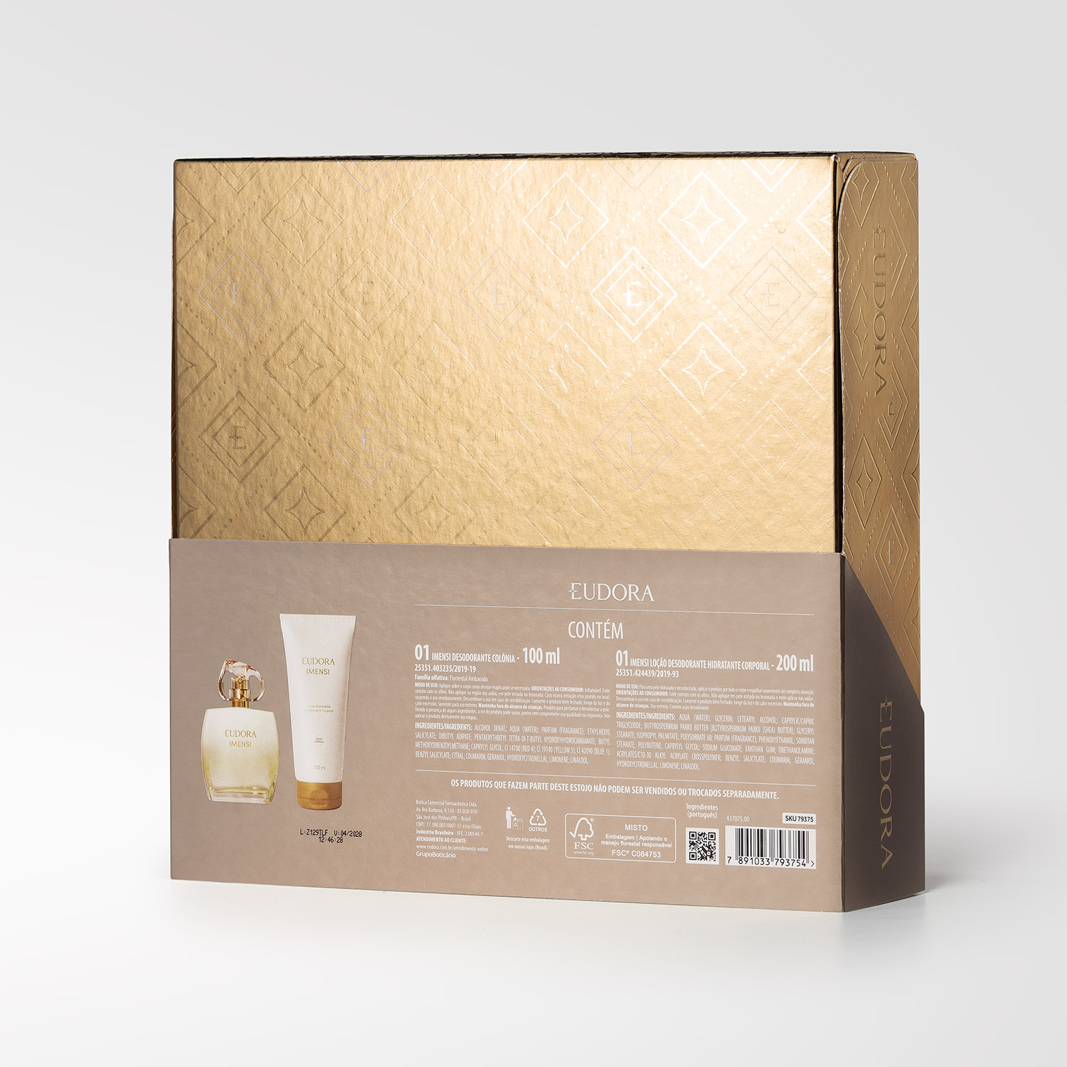 Kit Presente de Natal Imensi: Desodorante Colônia 100ml + Loção Corporal 200ml