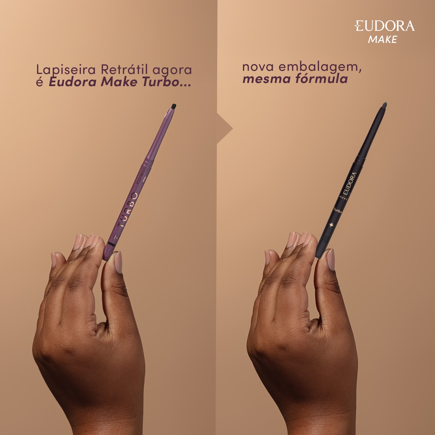 Lapiseira Retrátil para Olhos Preta Eudora Make 300mg