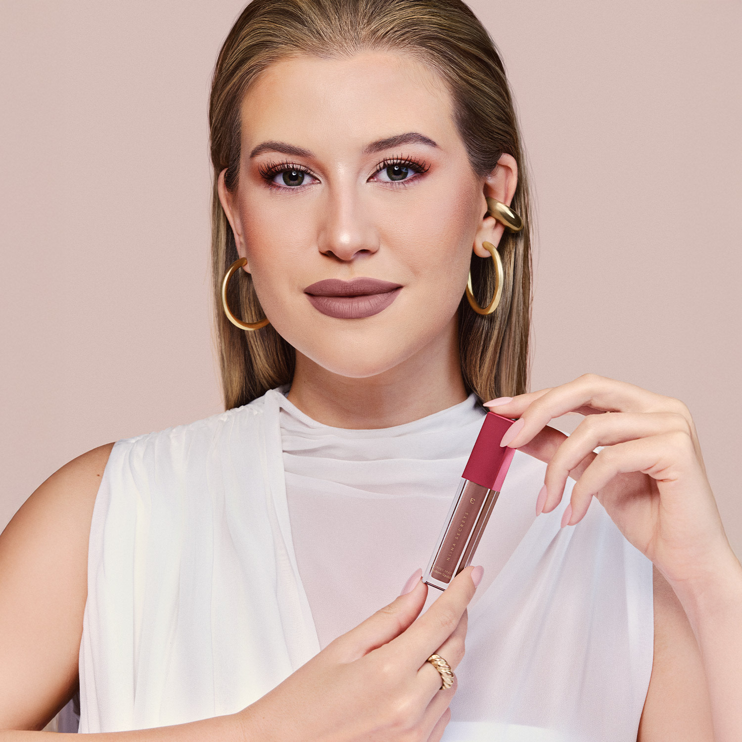 Eudora Niina Secrets Skinny Matte Castanho Begônia - Batom Líquido 5ml