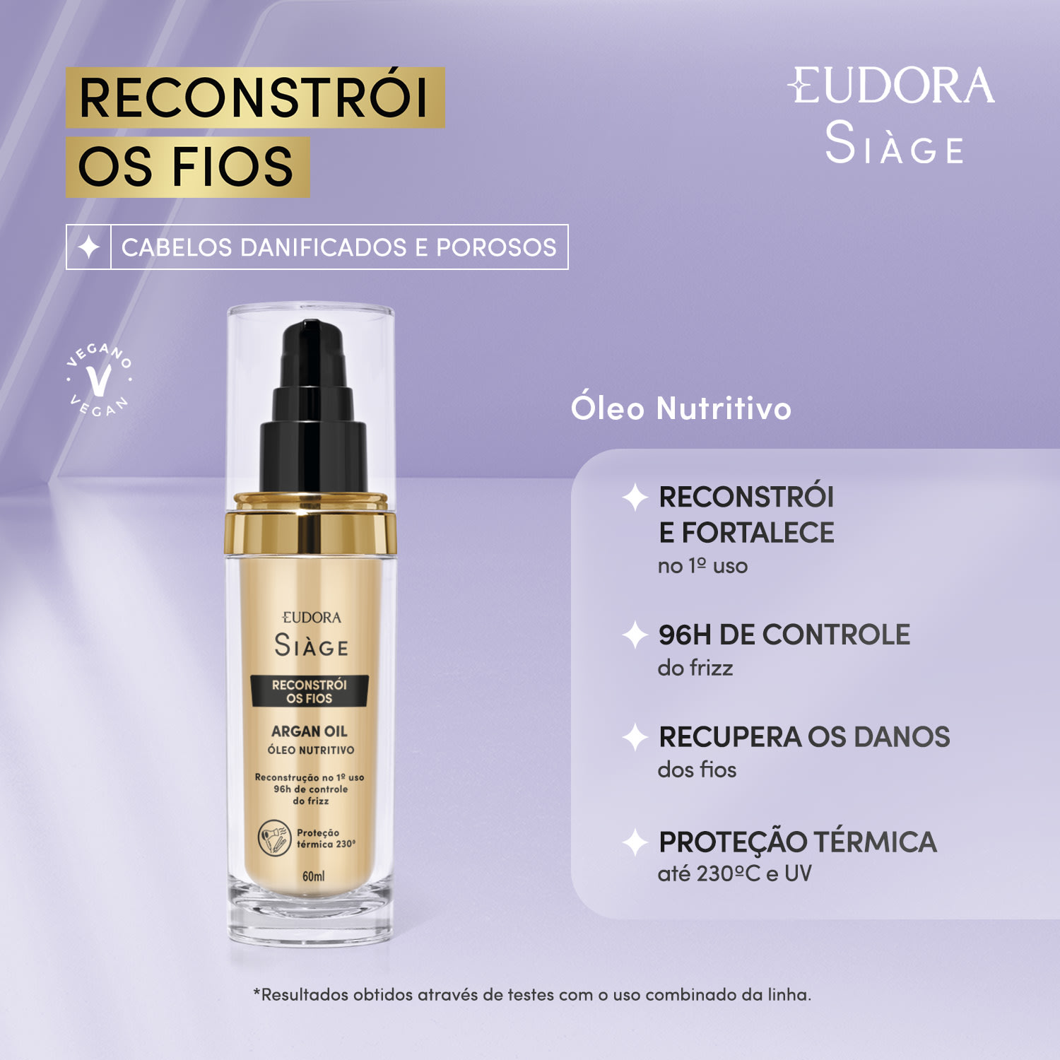 Argan Oil Siàge Reconstrói os Fios 60ml