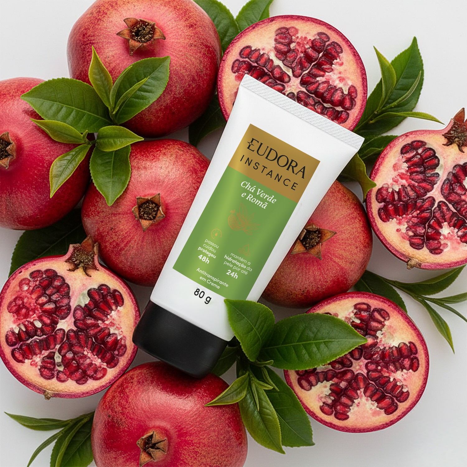 Desodorante Antitranspirante Creme Instance Chá Verde e Romã 80g