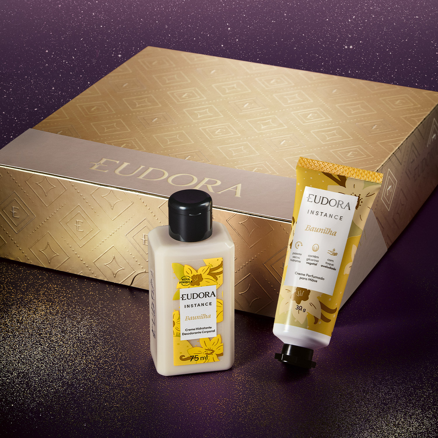 Kit Presente Natal Eudora Instance Baunilha