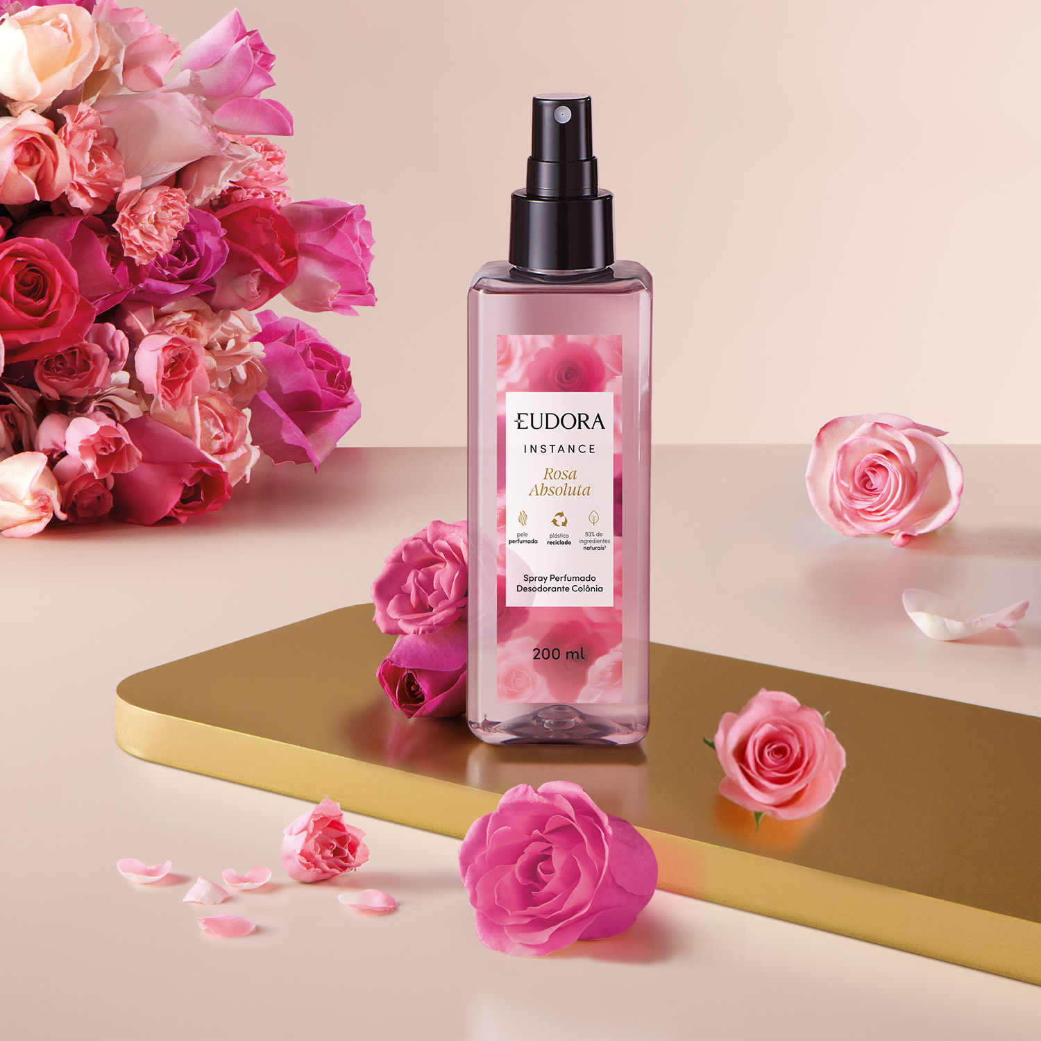 Spray Perfumado Desodorante Colônia Instance Rosa Absoluta 200ml 4