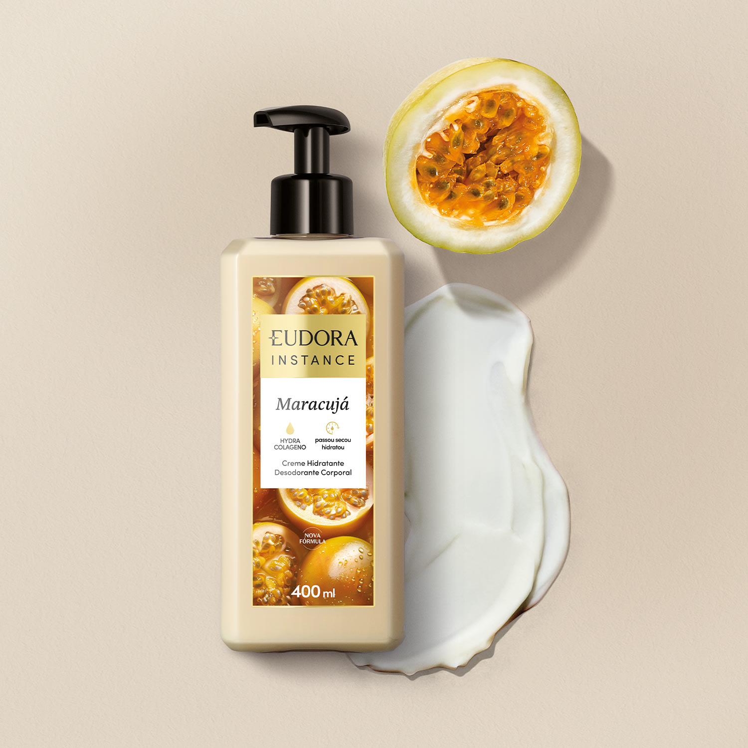Creme Hidratante Desodorante Corporal Instance Maracujá 400ml