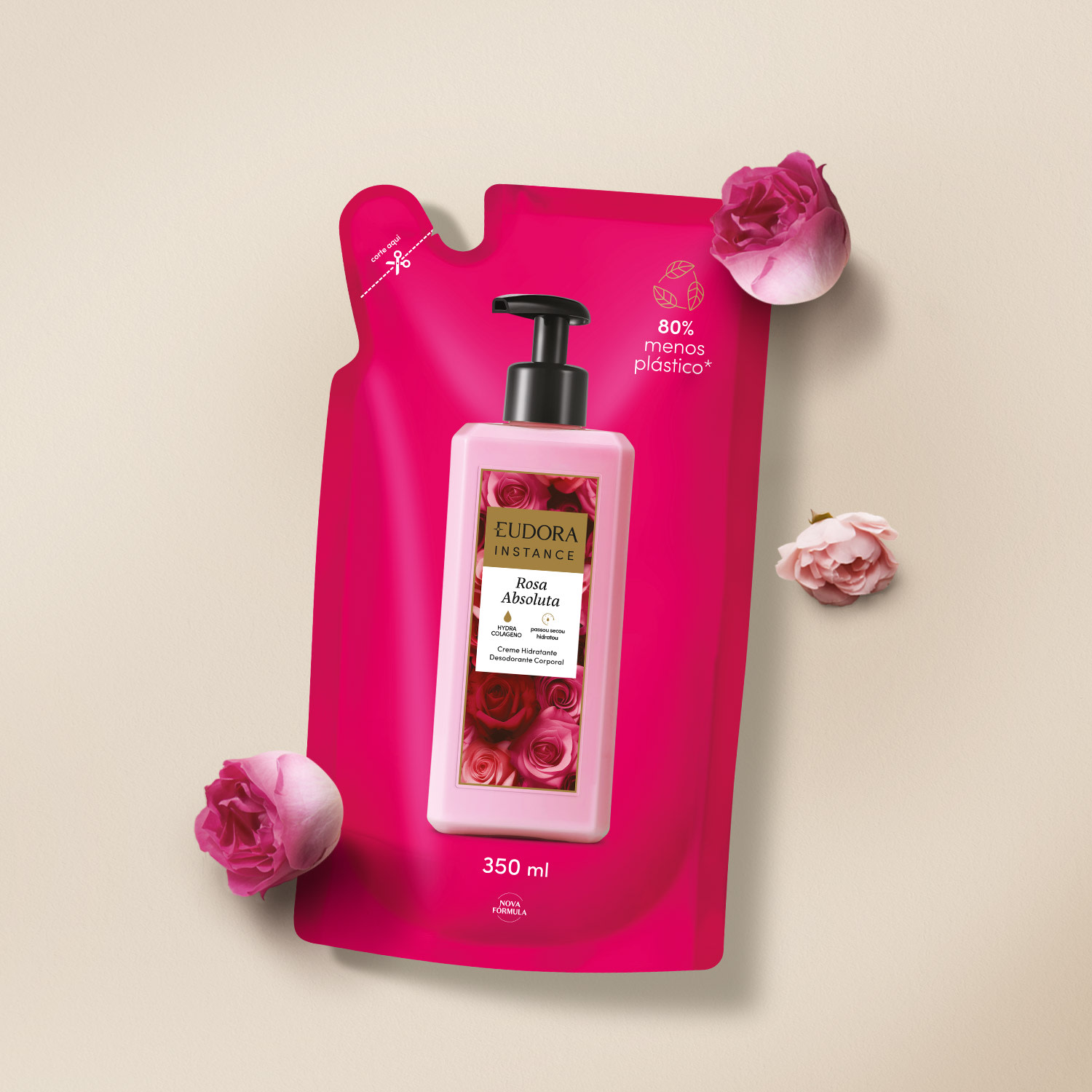 Creme Hidratante Desodorante Corporal Instance Rosa Absoluta 350ml