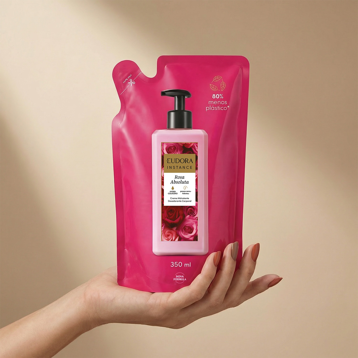 Creme Hidratante Desodorante Corporal Instance Rosa Absoluta 350ml