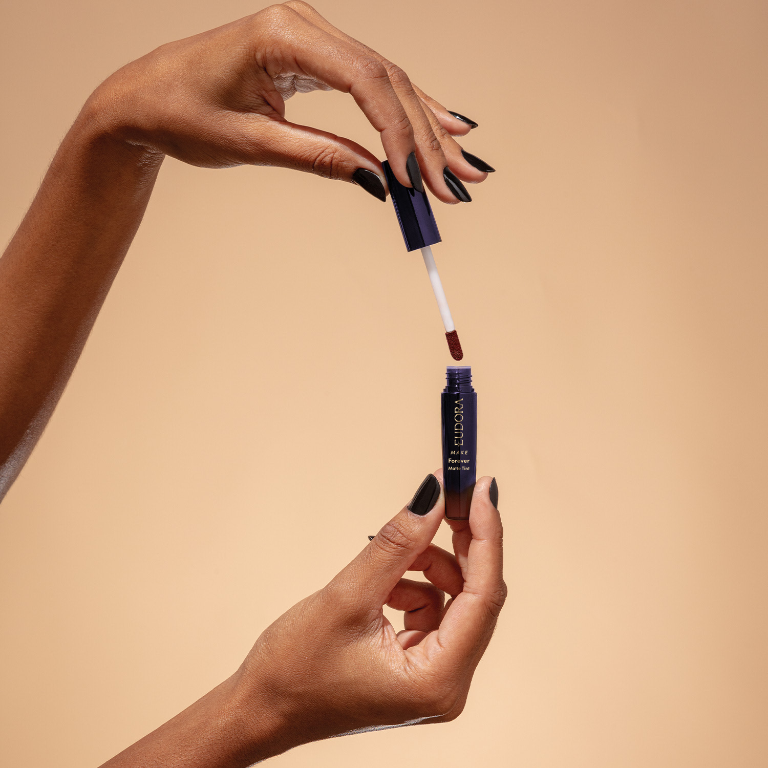 Batom Líquido Bordô Intenso Eudora Make Forever Matte Tint 4ml