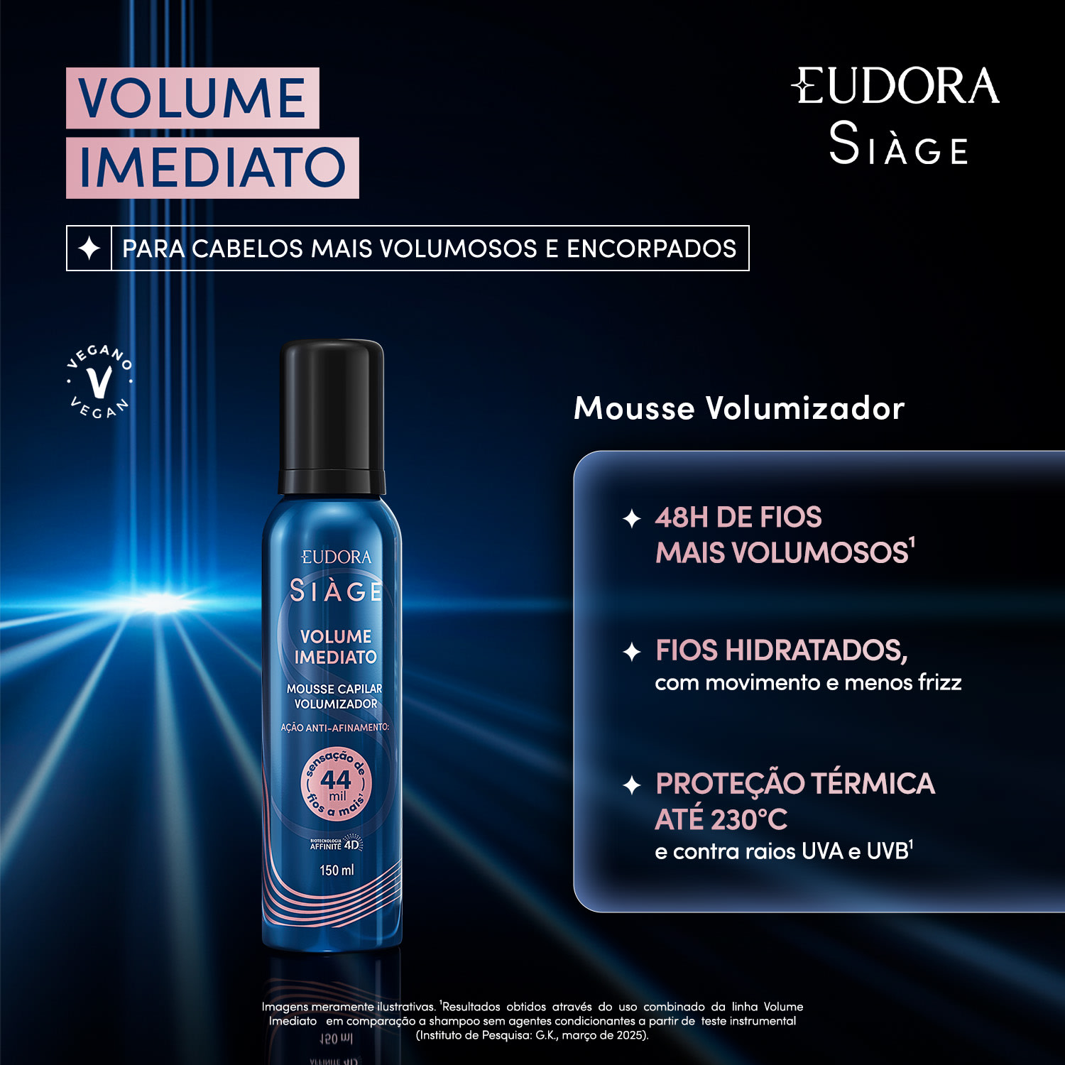 Mousse Volumizador Siàge Volume Imediato 150ml