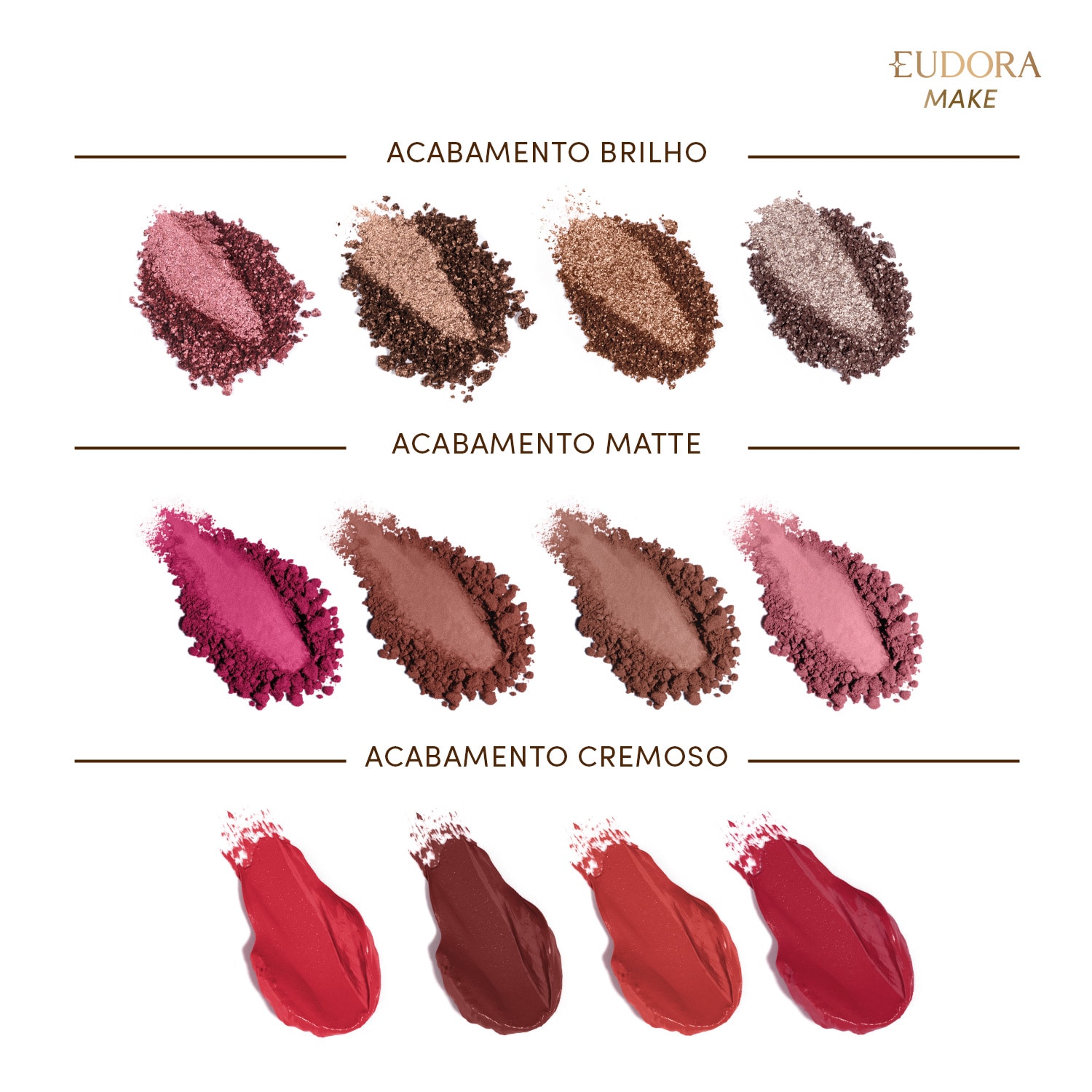Paleta Multifuncional Clutch Metals Rosé Eudora Make 10g
