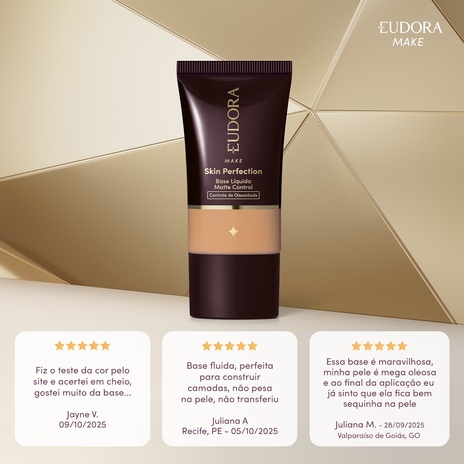Base Líquida Eudora Make Control Skin Perfection 345N 30ml