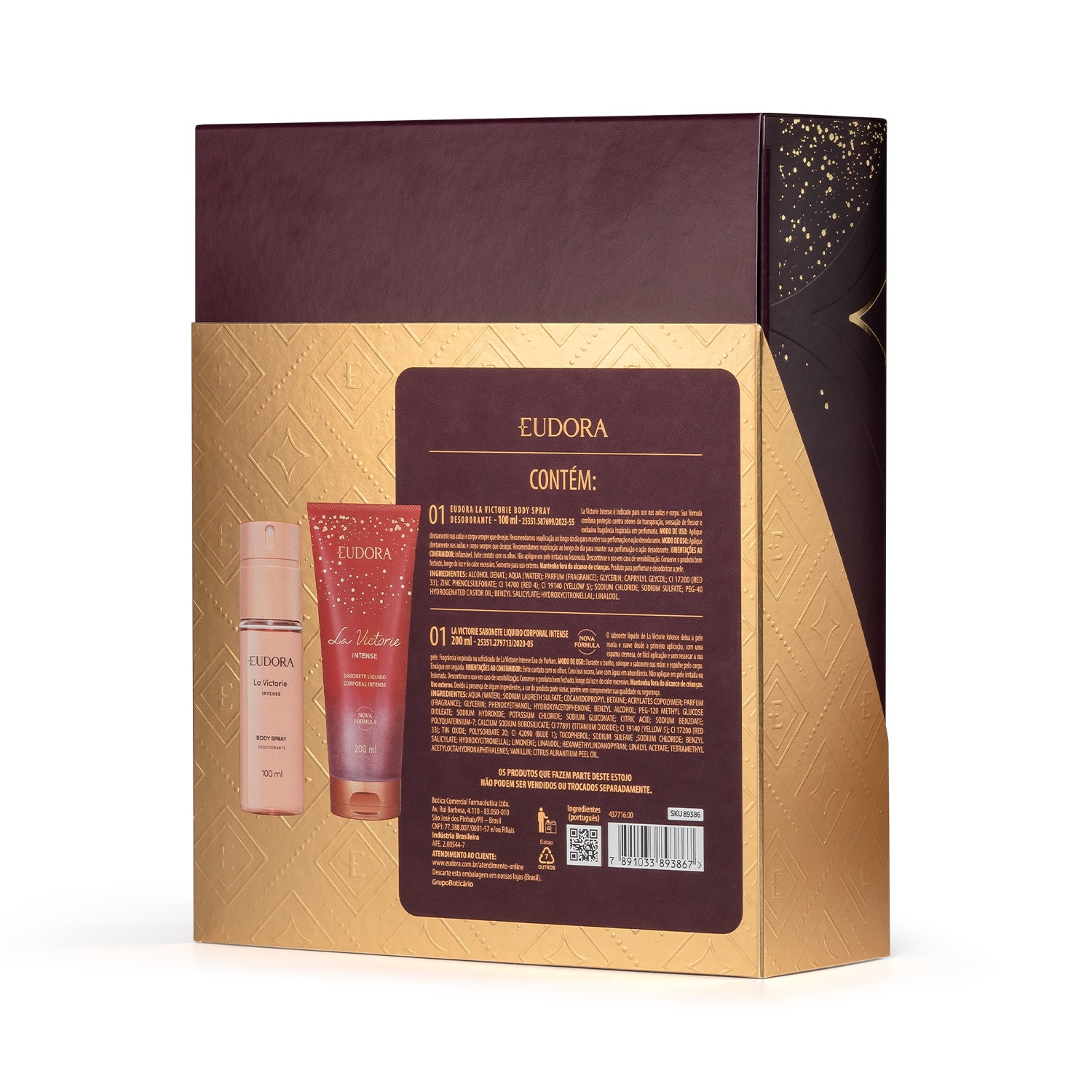 Kit Presente La Victorie Intense: Body Spray 100ml + Sabonete Líquido 200ml