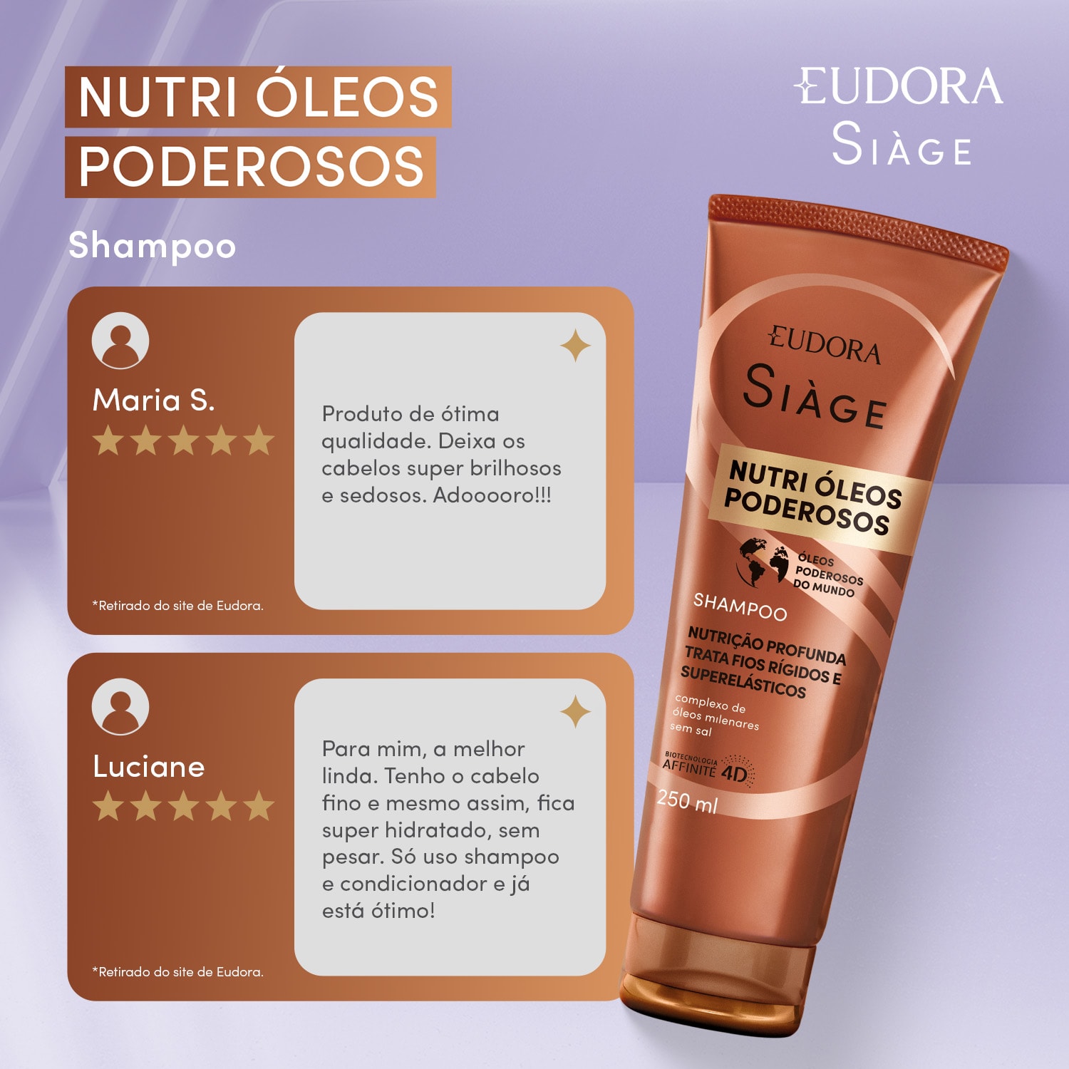 Shampoo Siàge Nutri Óleos Poderosos 250ml