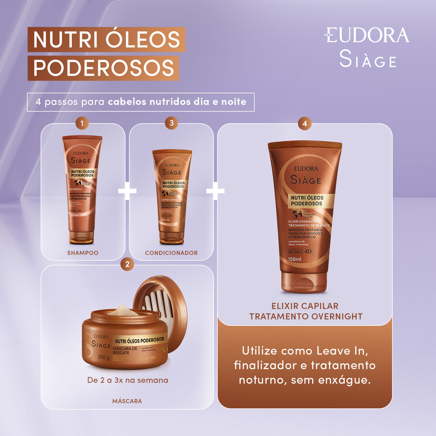 Shampoo Siàge Nutri Óleos Poderosos 250ml