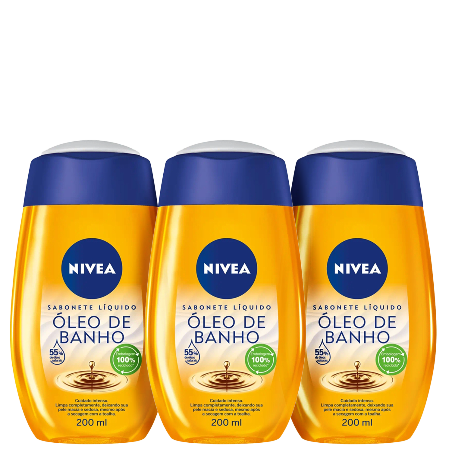Kit NIVEA Óleo de Banho - Sabonete Líquido (3 Unidades) Kit NIVEA Óleo de Banho - Sabonete Líquido (3 Unidades)