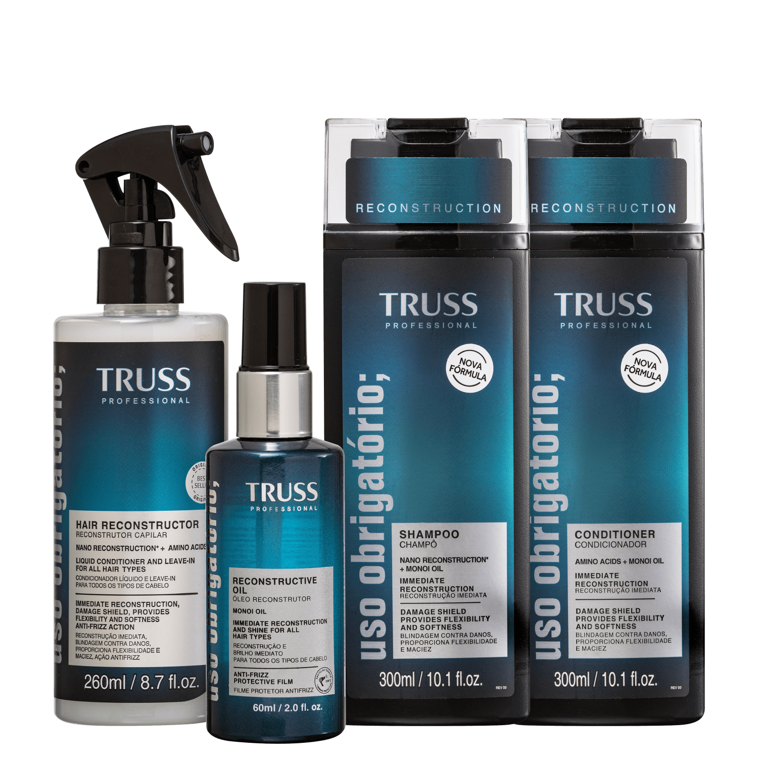 Kit TRUSS Uso Obrigatório Antiafinamento (4 Produtos) Kit TRUSS Uso Obrigatório Antiafinamento (4 Produtos)