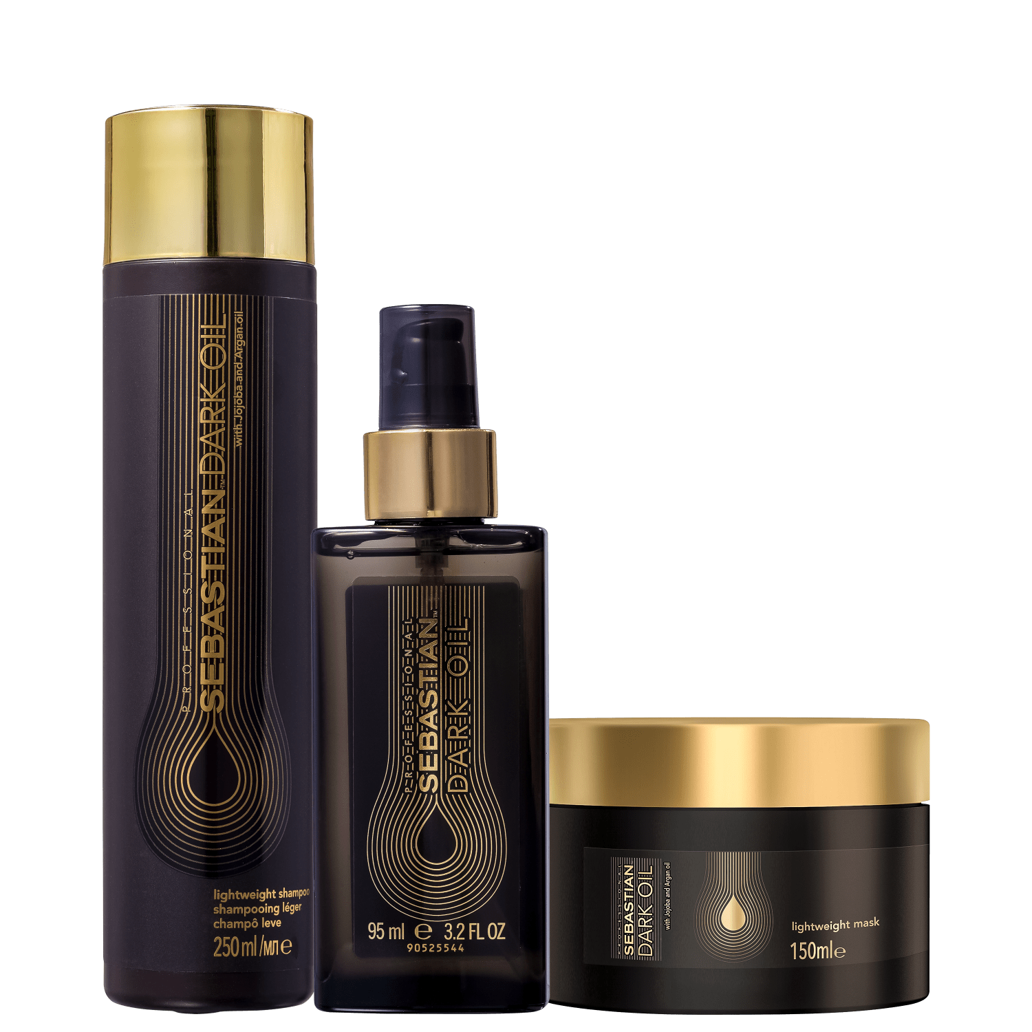 Kit Sebastian Professional Dark Oil Trio Care (3 Produtos) Kit Sebastian Professional Dark Oil Trio Care (3 Produtos)