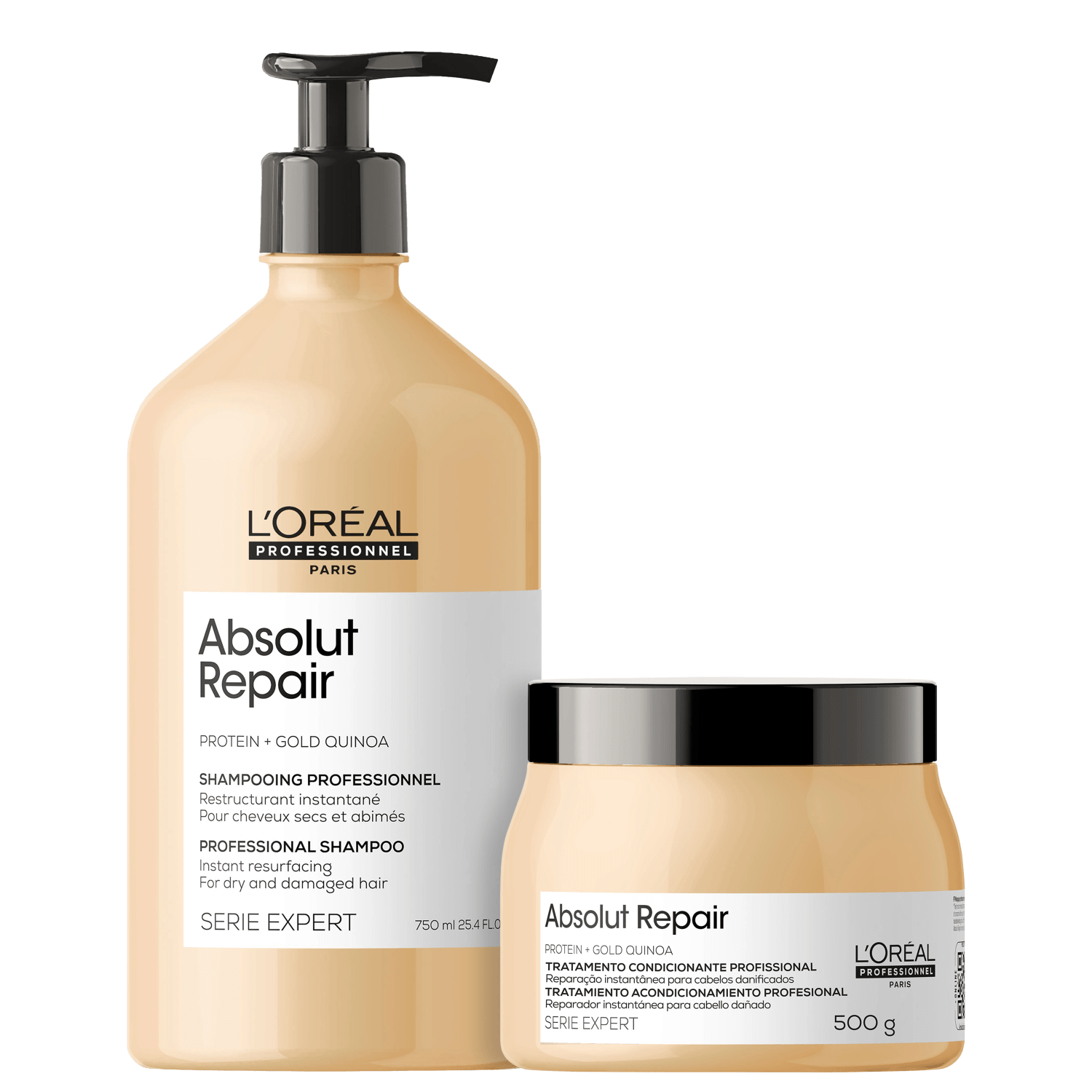 Kit L'Oréal Professionnel Serie Expert Absolut Repair Gold Quinoa + Protein Duo Power (2 P... Kit L'Oréal Professionnel Serie Expert Absolut Repair Gold Quinoa + Protein Duo Power (2 P...