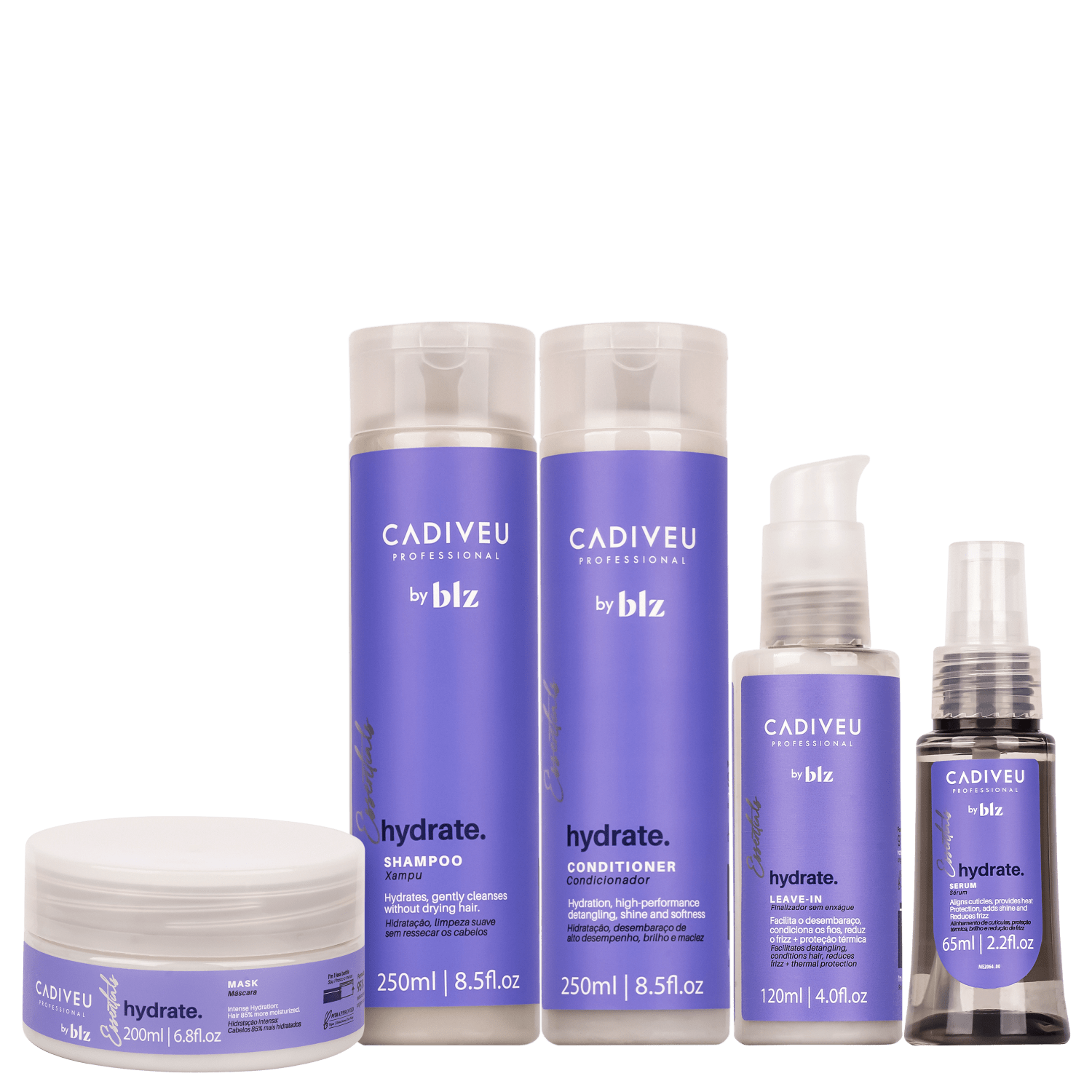 Kit Cadiveu Professional Essentials Hydrate by BLZ Completo (5 Produtos) Kit Cadiveu Professional Essentials Hydrate by BLZ Completo (5 Produtos)
