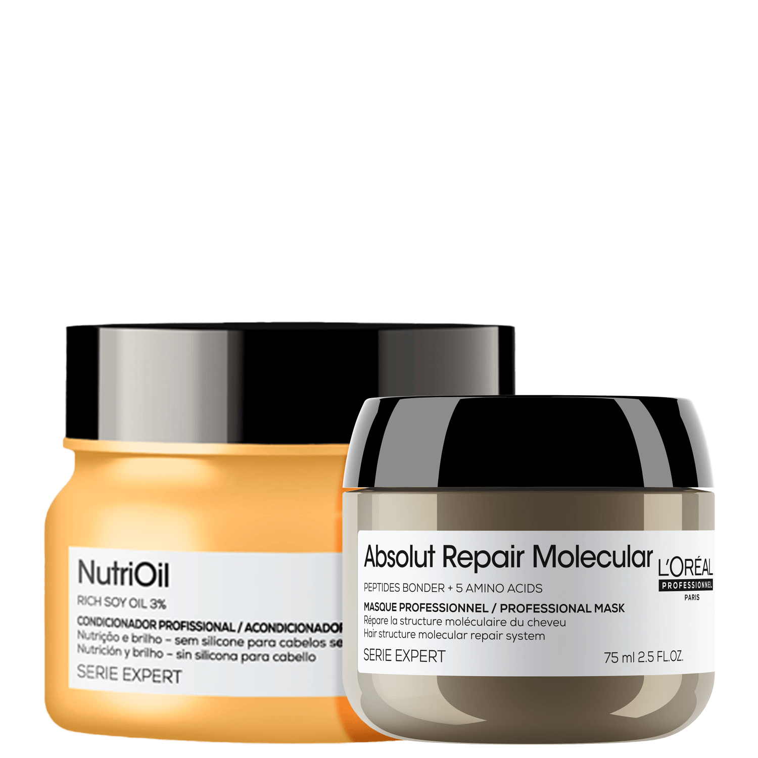 Kit L'Oréal Professionnel NutriOil + Absolut Repair Molecular (2 Produtos) Kit L'Oréal Professionnel NutriOil + Absolut Repair Molecular (2 Produtos)