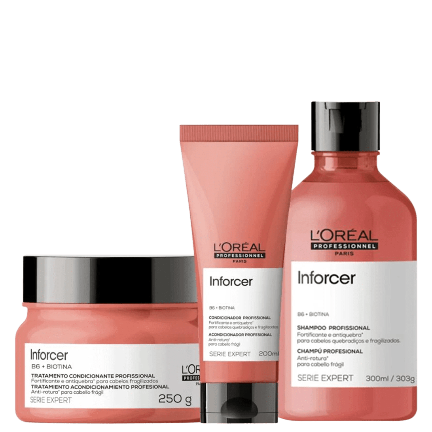 Kit L'Oréal Professionnel Inforcer Serie Expert Trio (3 Produtos) Kit L'Oréal Professionnel Inforcer Serie Expert Trio (3 Produtos)