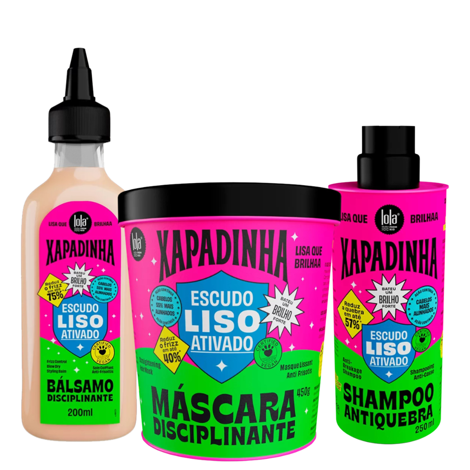 Kit Lola From Rio Xapadinha Trio Liso Ativado (3 Produtos) Kit Lola From Rio Xapadinha Trio Liso Ativado (3 Produtos)