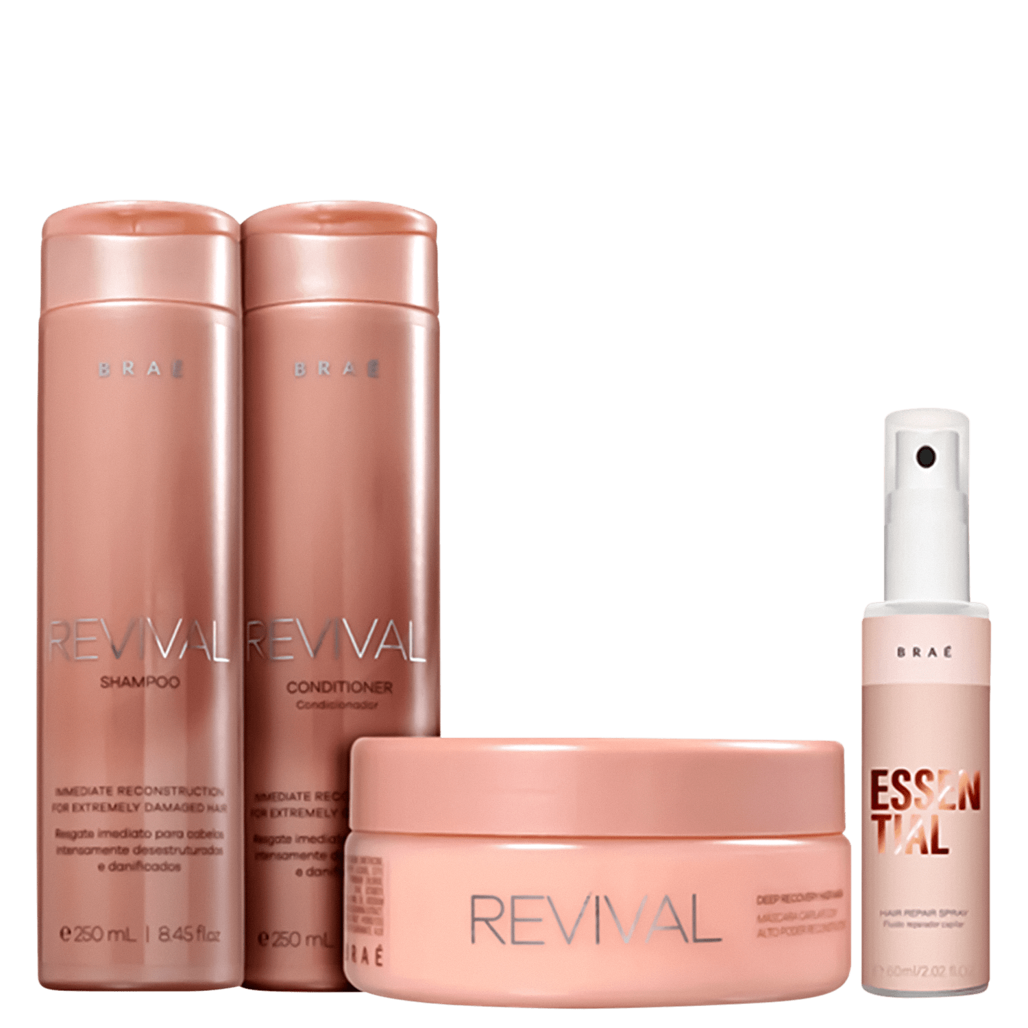 Kit Braé Revival Essential Treatment (4 Produtos) Kit Braé Revival Essential Treatment (4 Produtos)