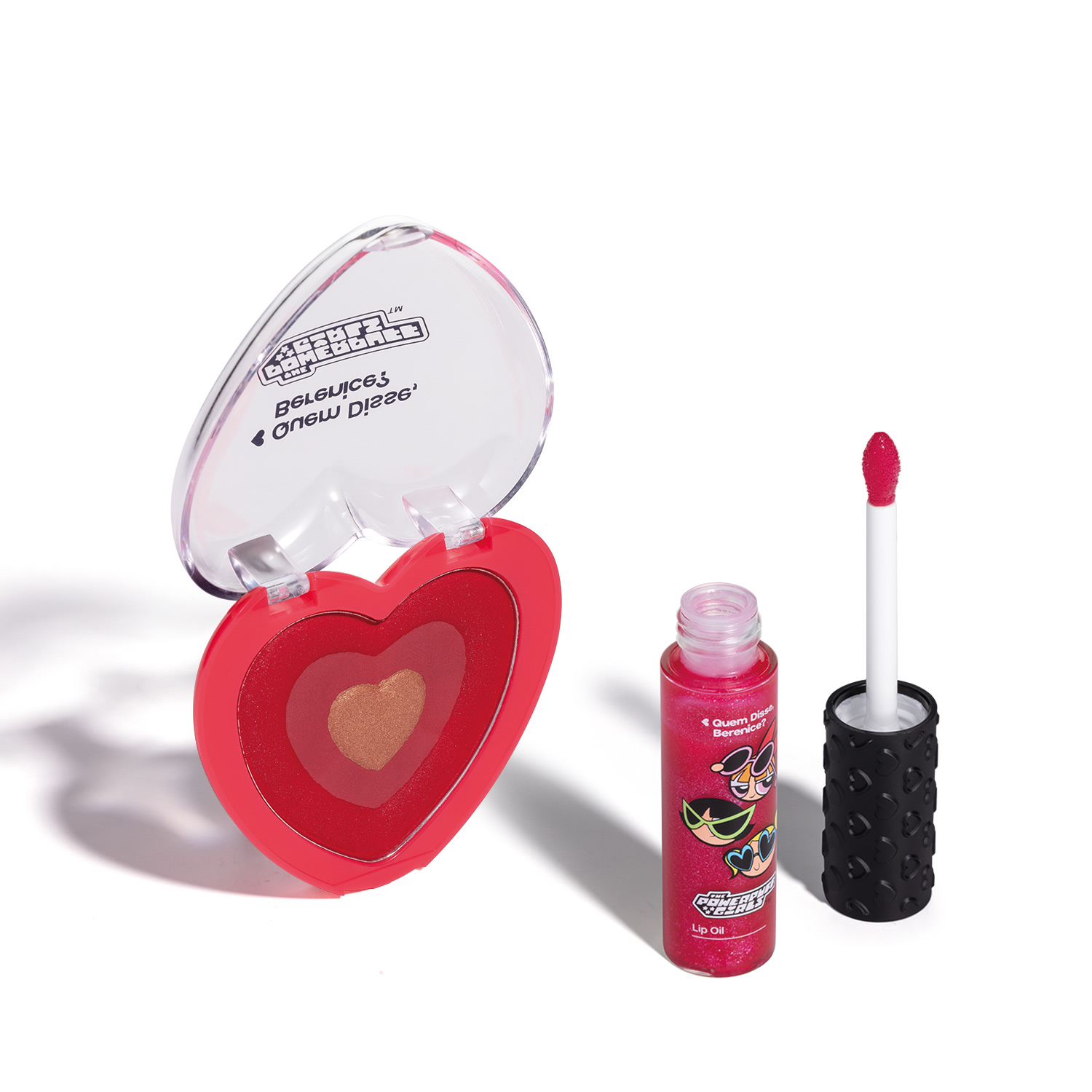 Combo QDB As Meninas Super Poderosas: Blush Compacto 4g + Lip Oil Translúcido 9,5ml