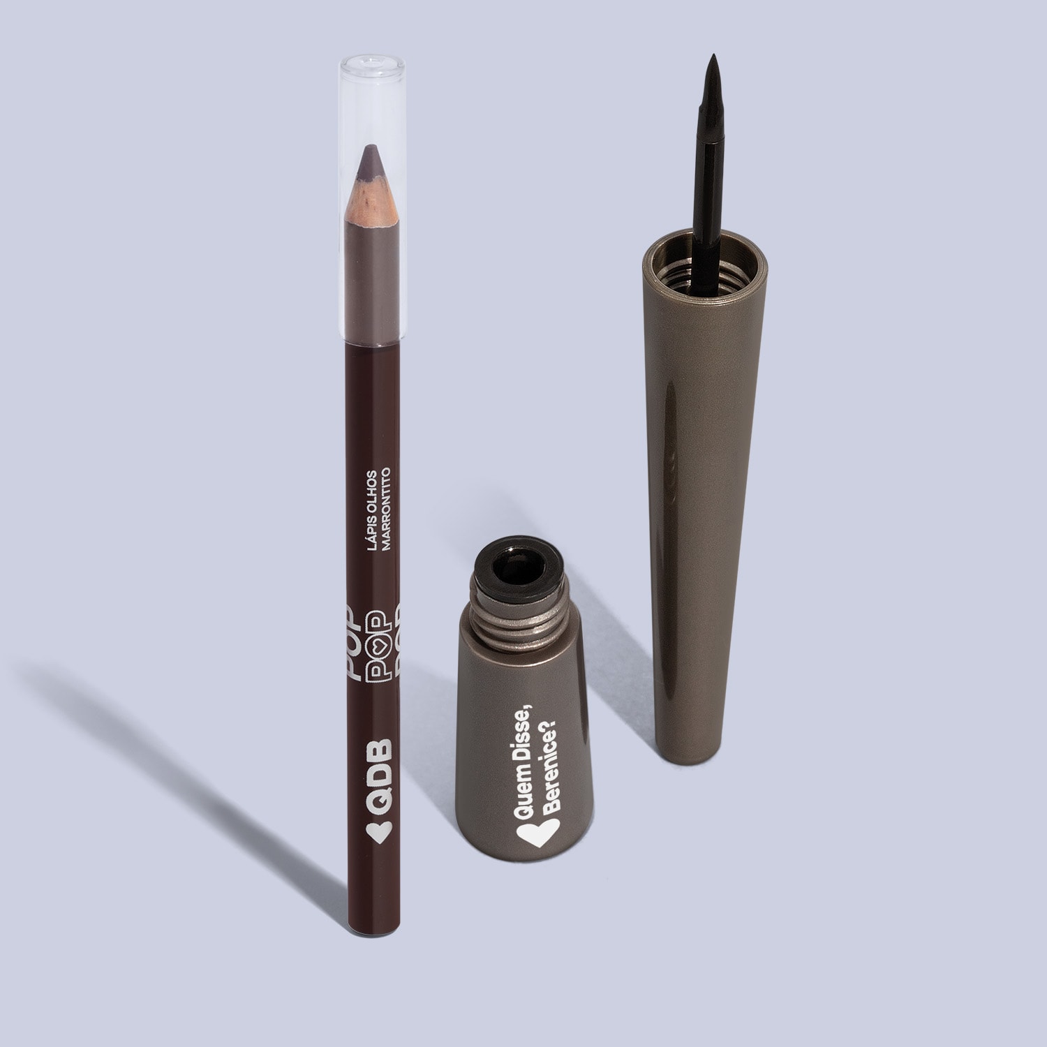 Combo Quem Disse, Berenice? :Delineador Líquido Pretolino 2,5ml + Lápis Olhos Marronlito 1,2g