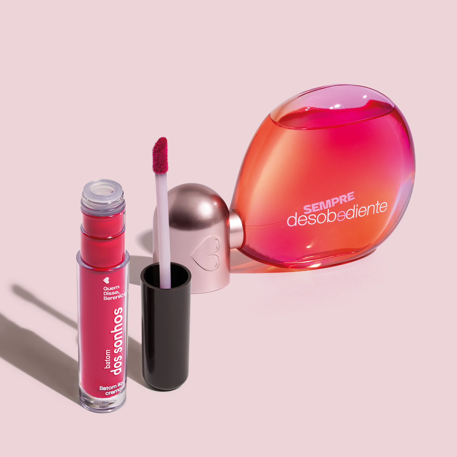 Combo Sempre Desobediente Eau De Parfum 100ml + Batom Líquido Cremoso Rosa Roxite 4ml