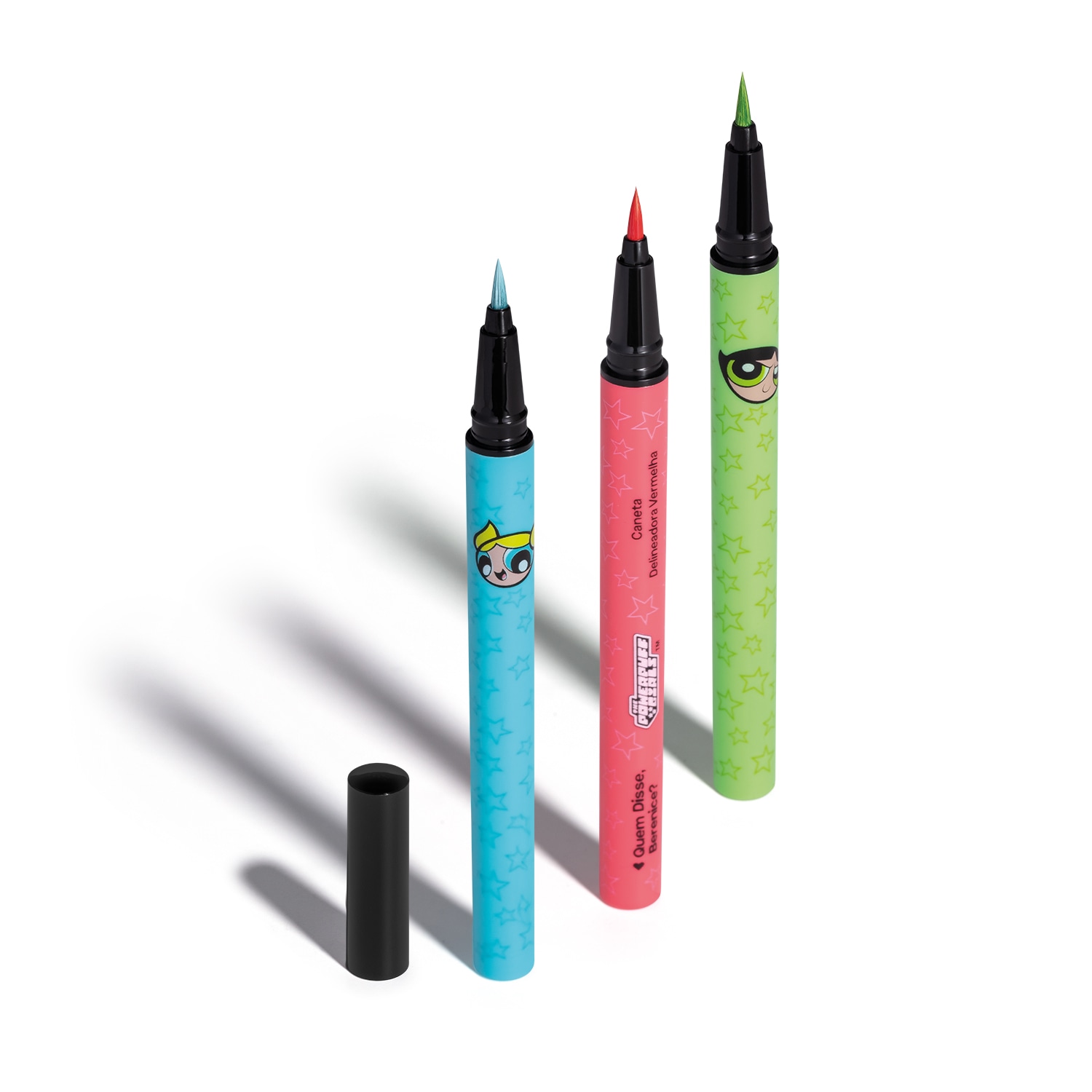 Kit Canetas Delineadoras Livre E Determinadas QDB As Meninas Super Poderosas 3 x 0,4g cada