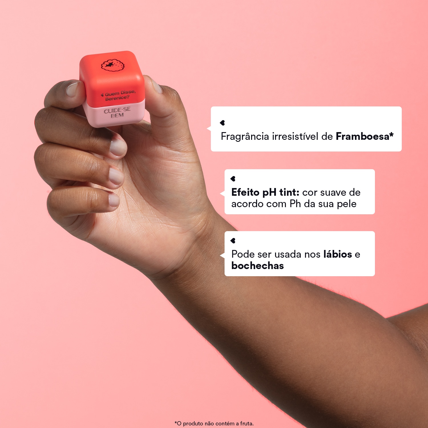Balm Labial Multifuncional Framboesa Cuide-se Bem Feira Quem Disse, Berenice? 2g