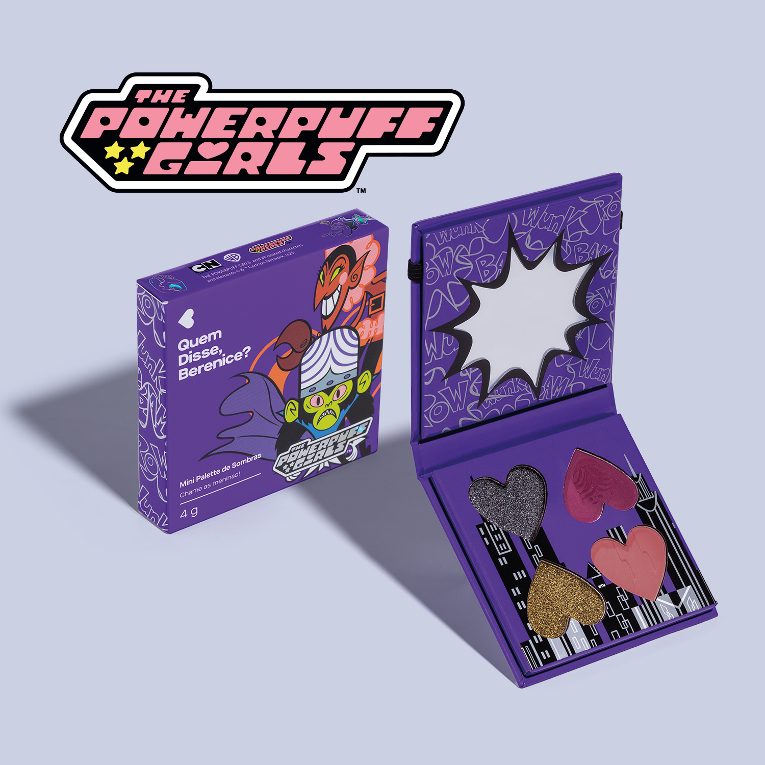 Mini Paleta De Sombras Chame As Meninas Quem Disse, Berenice? Meninas Super Poderosas 4g