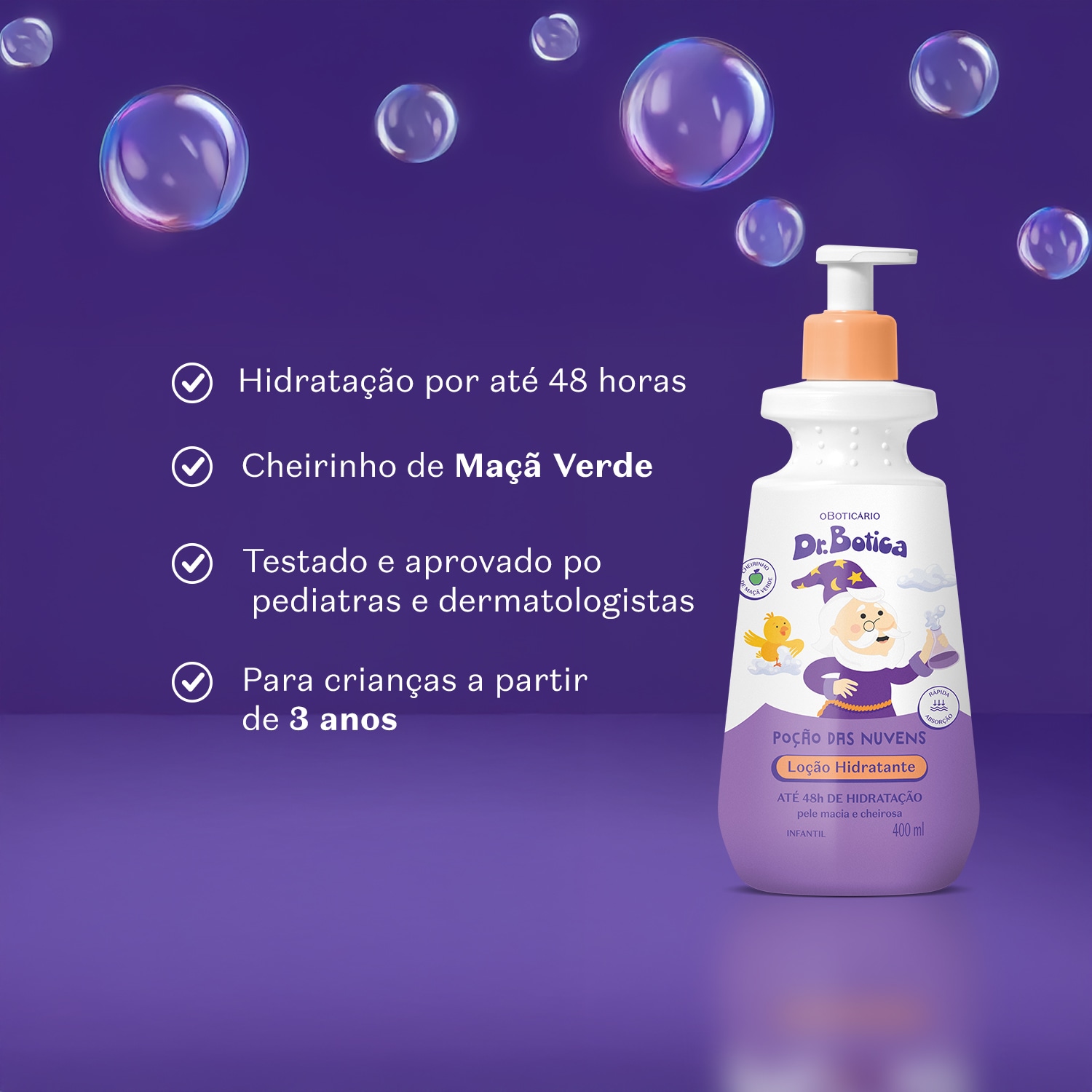 Loção Hidratante Desodorante Corporal Dr.Botica Poção das Nuvens 400ml