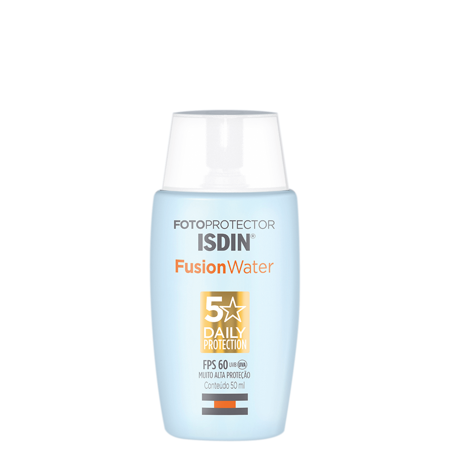 ISDIN Fotoprotector Fusion Water 5 Stars FPS 60 - Protetor Solar Facial 50ml ISDIN Fotoprotector Fusion Water 5 Stars FPS 60 - Protetor Solar Facial 50ml