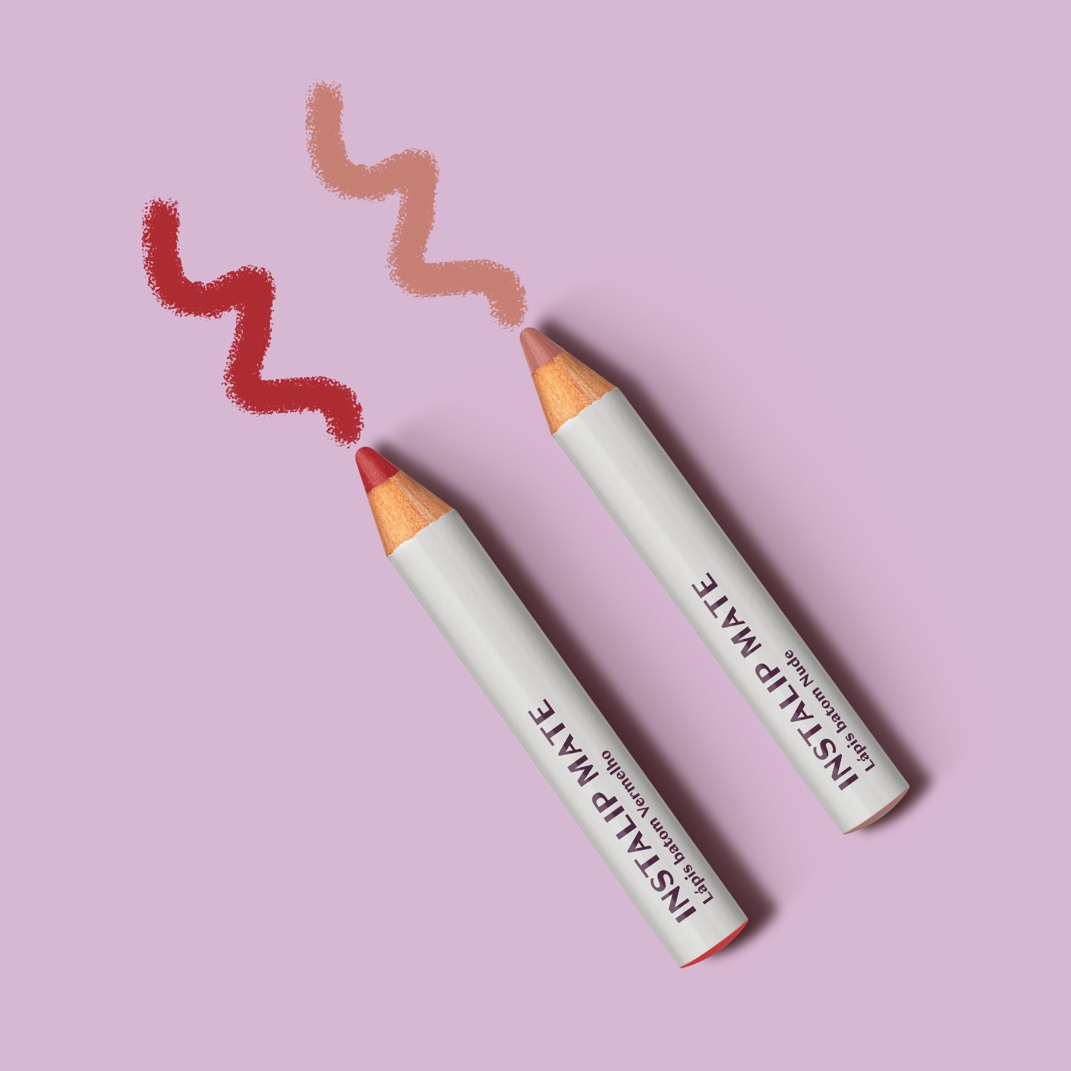 Combo Intense: Lápis Batom Vermelho 1,2g + Lápis Batom Nude 1,2g