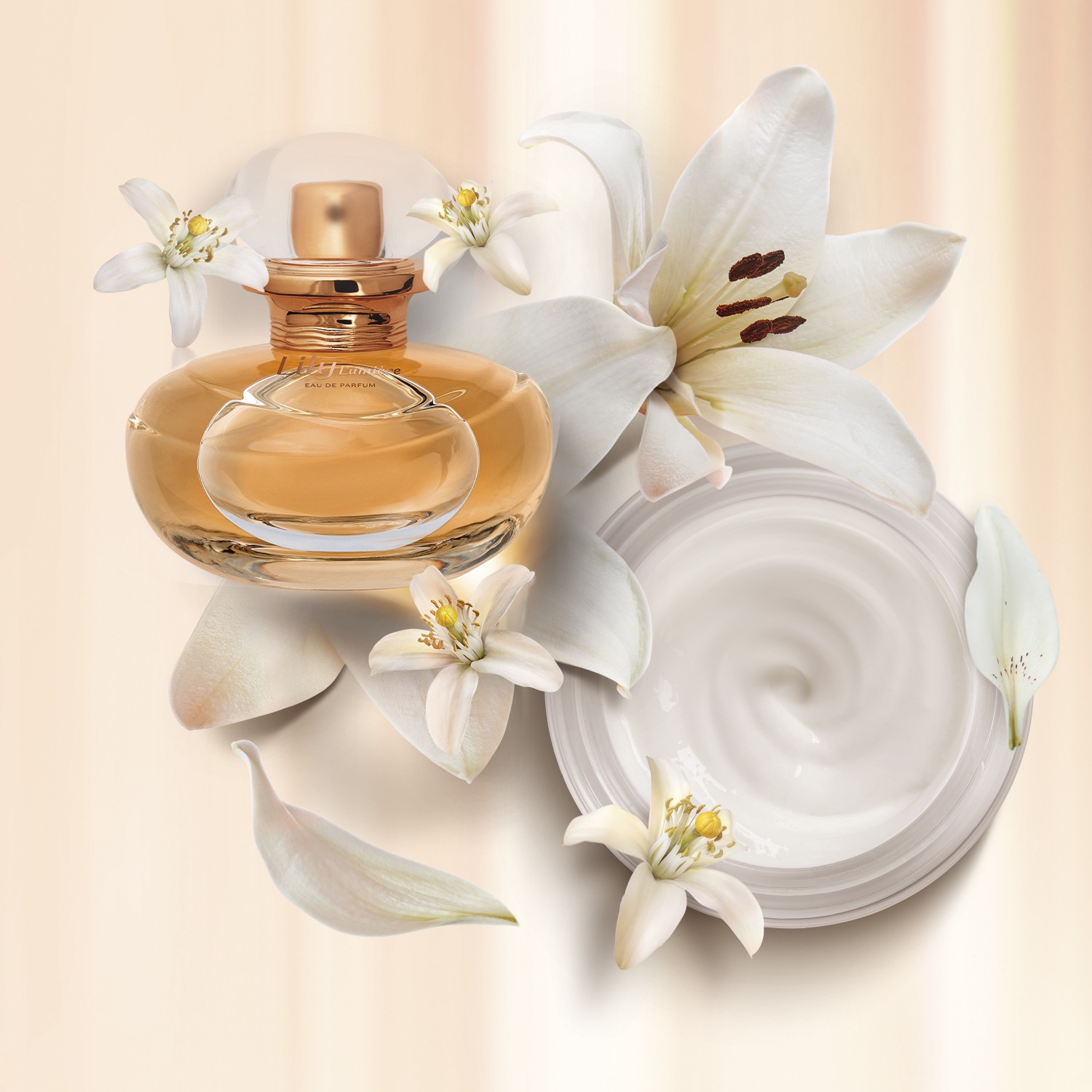 Combo Lily Lumière: Eau De Parfum 30ml + Creme Acetinado Hidratante Desodorante Corporal 250g