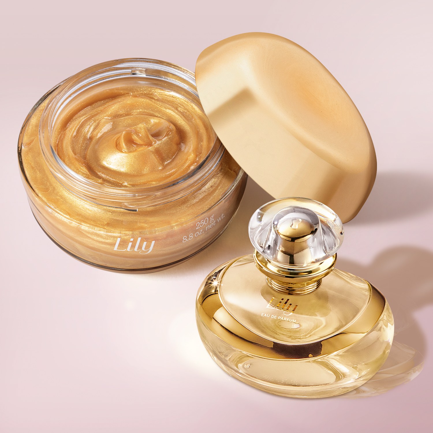 Combo Lily: Eau de Parfum 75ml + Geléia Iluminadora Corporal Lily Glow 250g