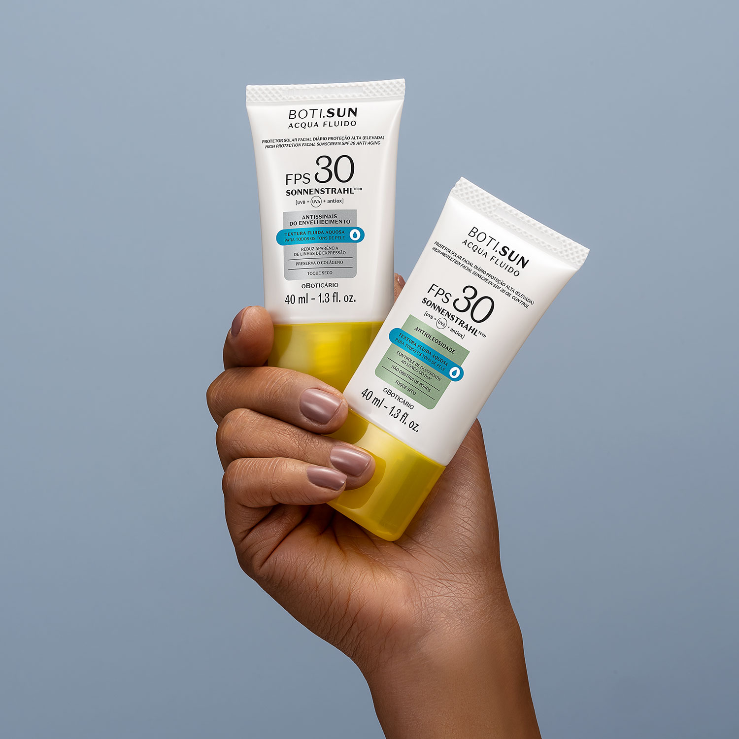 Protetor Solar Facial Antissinais FPS30 BOTI.SUN Acqua Fluido 40ml