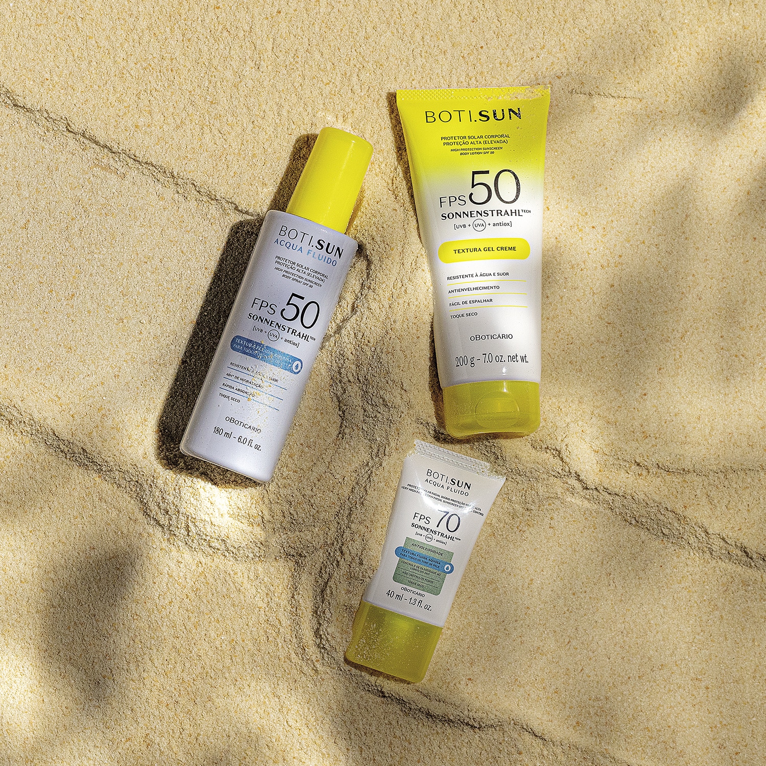 Spray Protetor Solar Corporal FPS 50 BOTI.SUN Acqua Fluido 180ml