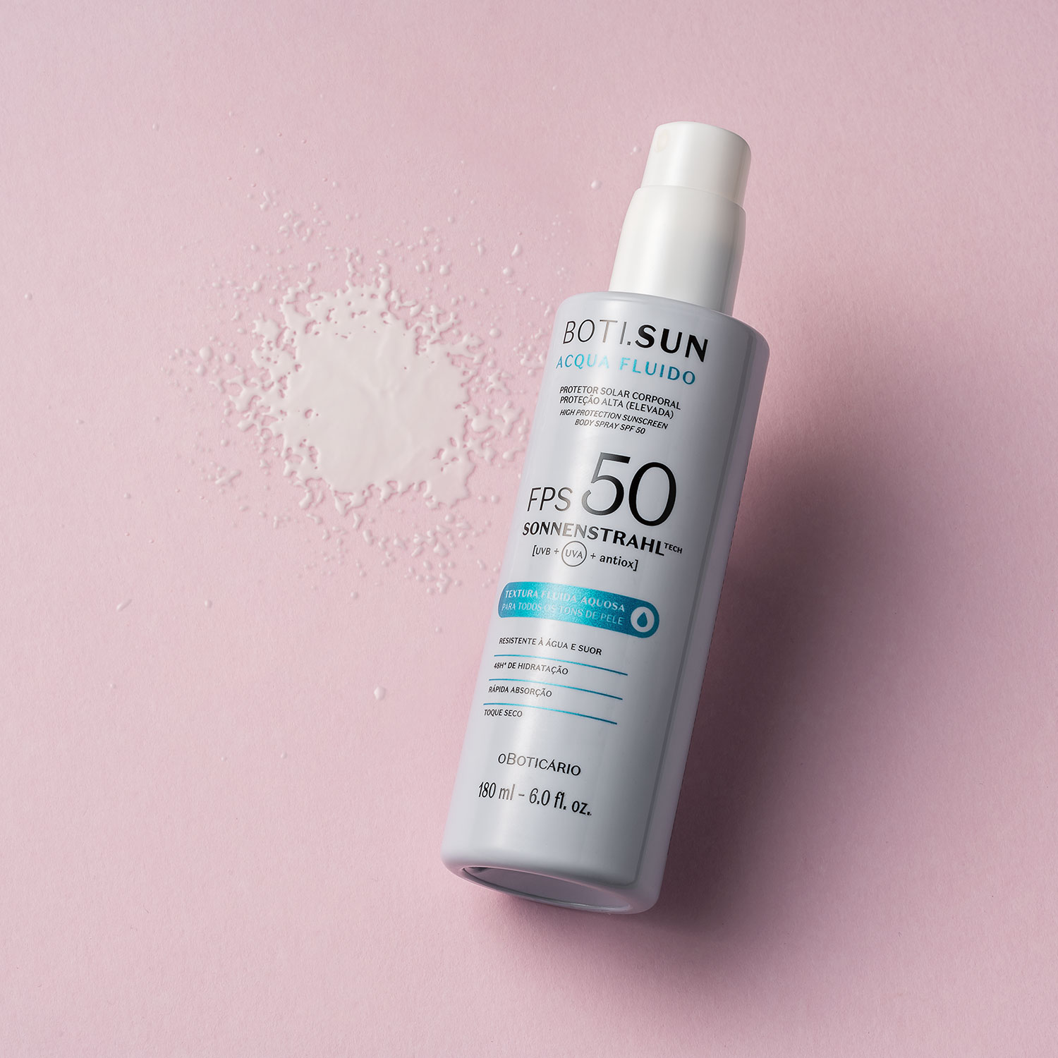 Spray Protetor Solar Corporal FPS 50 BOTI.SUN Acqua Fluido 180ml