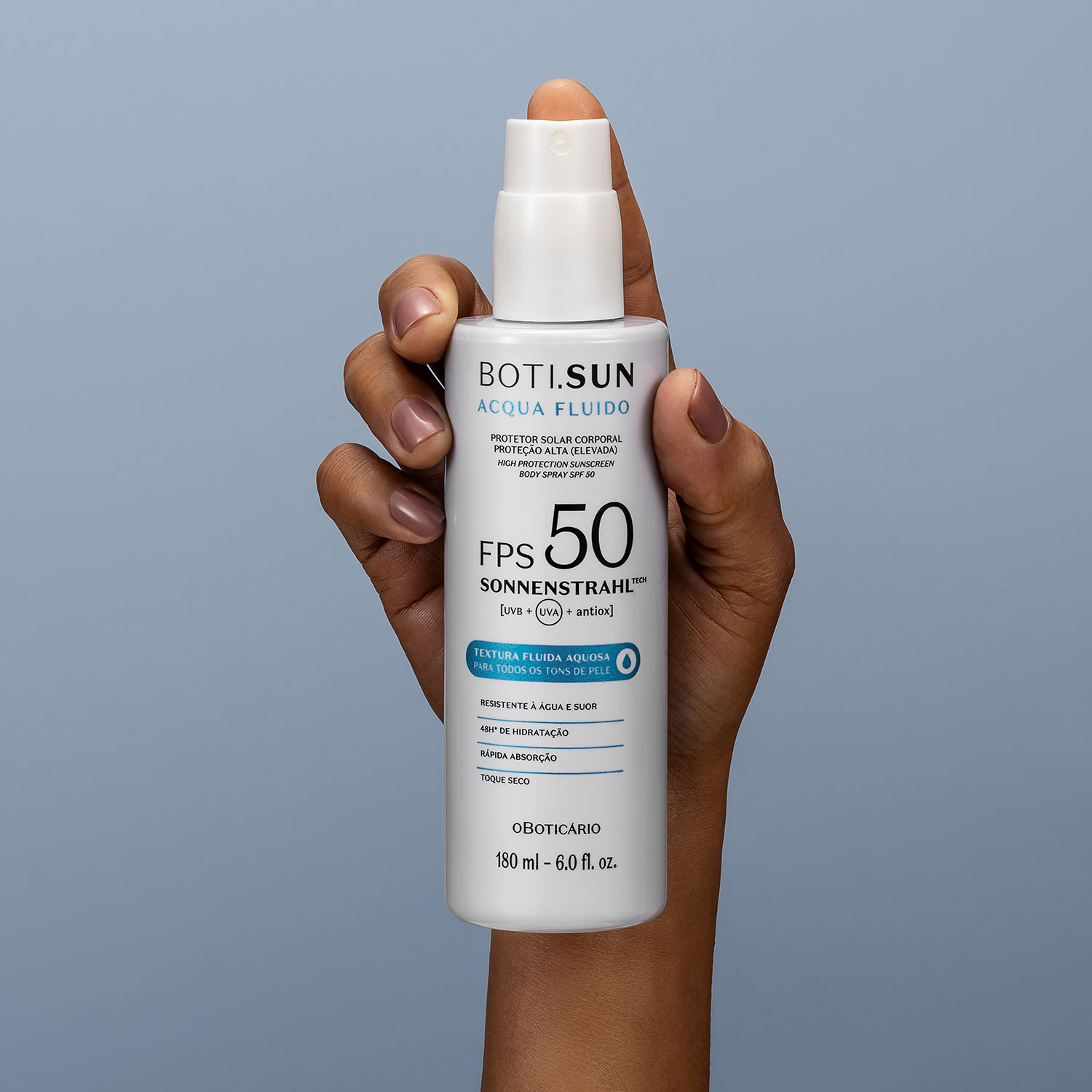 Spray Protetor Solar Corporal FPS 50 BOTI.SUN Acqua Fluido 180ml