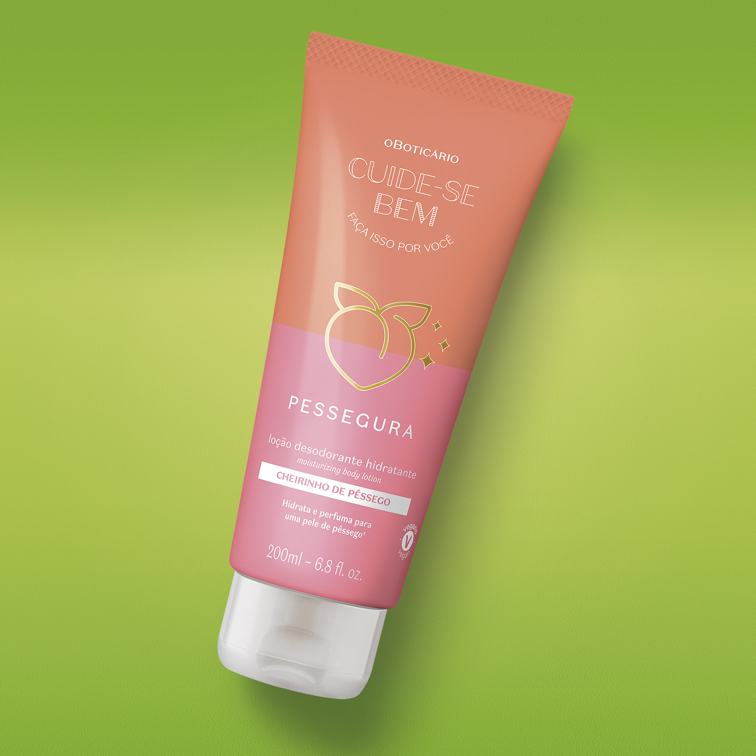 Loção Hidratante Desodorante Corporal Cuide-se Bem Pessegura 200ml