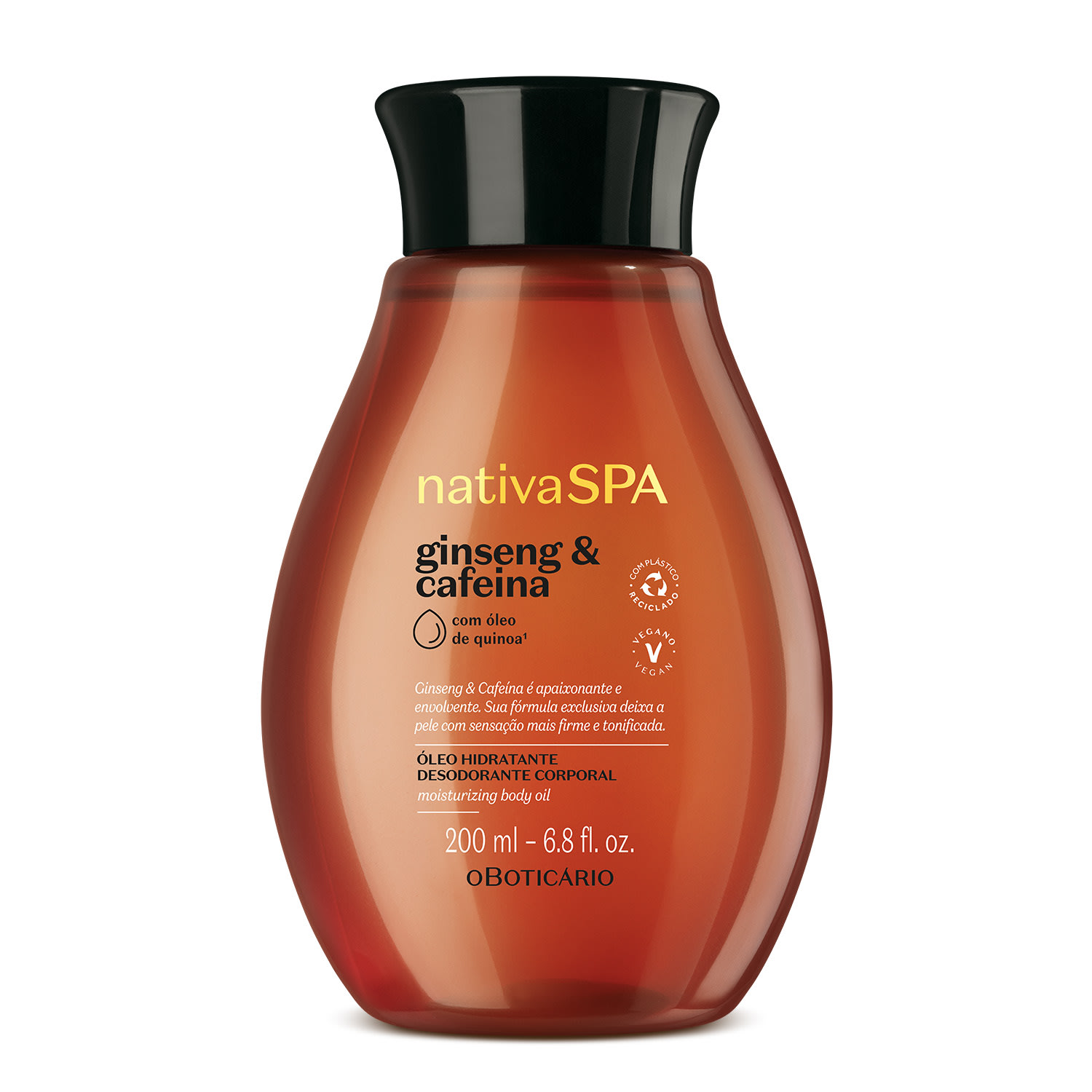 Óleo Hidratante Desodorante Corporal Nativa SPA Ginseng e Cafeína 200ml Óleo Hidratante Desodorante Corporal Nativa SPA Ginseng e Cafeína 200ml