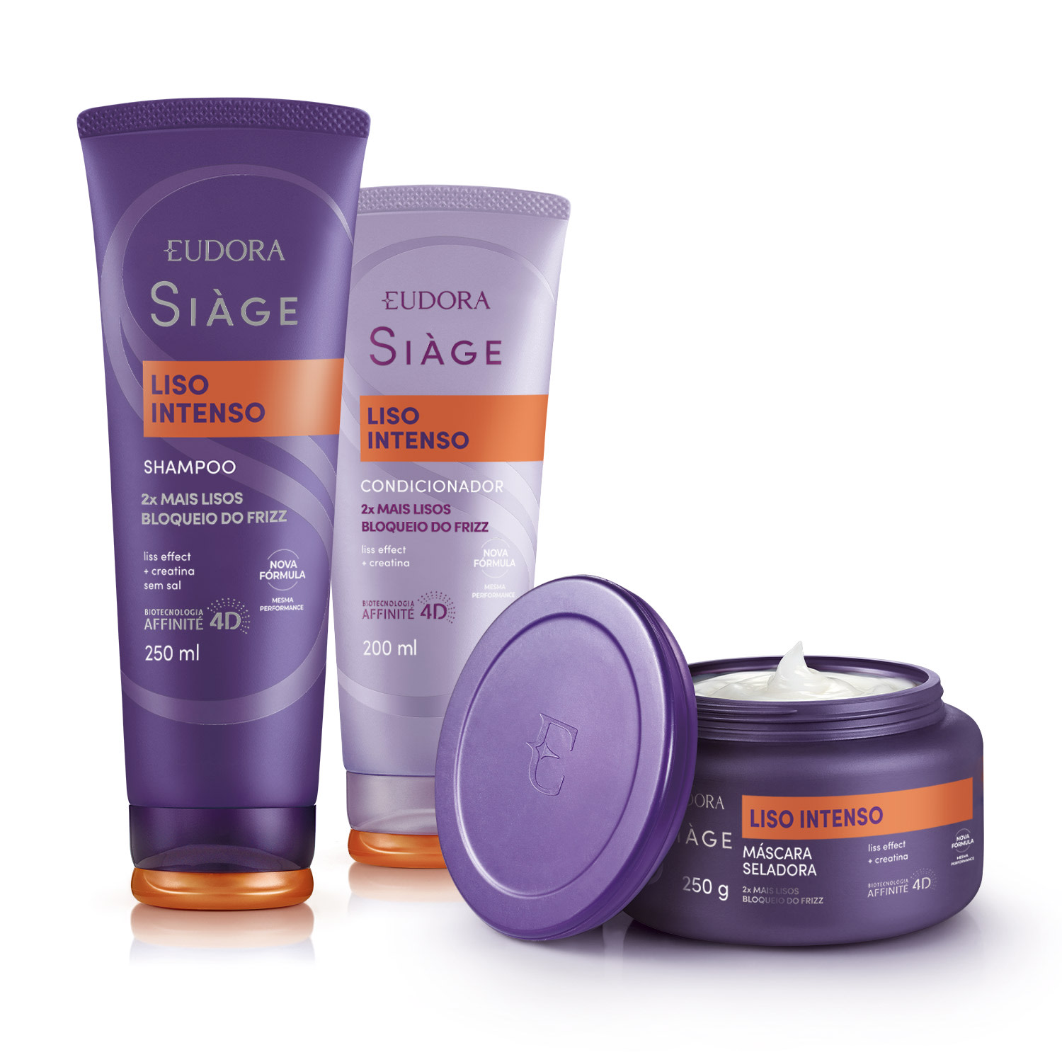 Kit Eudora Siàge Liso Intenso Trio (3 Produtos) Kit Eudora Siàge Liso Intenso Trio (3 Produtos)