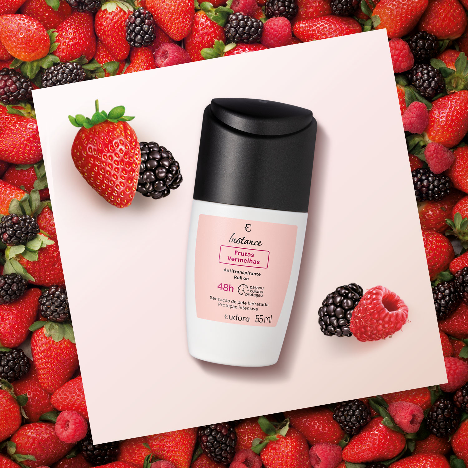 Antitranspirante Roll On Instance Frutas Vermelhas 55ml