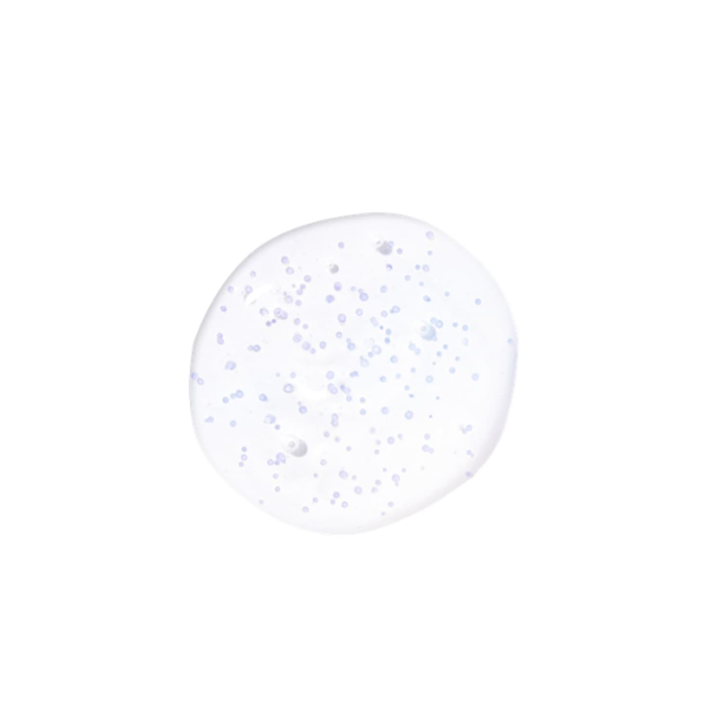 Amostra da textura transparente e aquosa do produto.