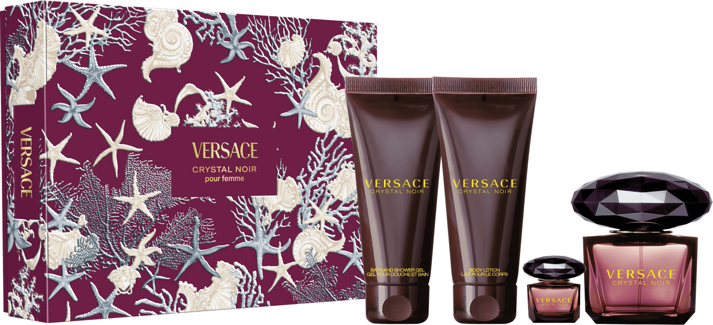 Conjunto Crystal Noir Versace EDP Feminino com 4 Produtos