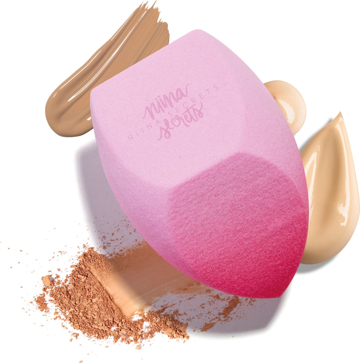 Esponja para Maquiagem Eudora Niina Secrets Pink Blend, 1 unidade.